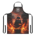 Pirate Ship on Fire Apron – Dramatic Nautical Cooking Apron