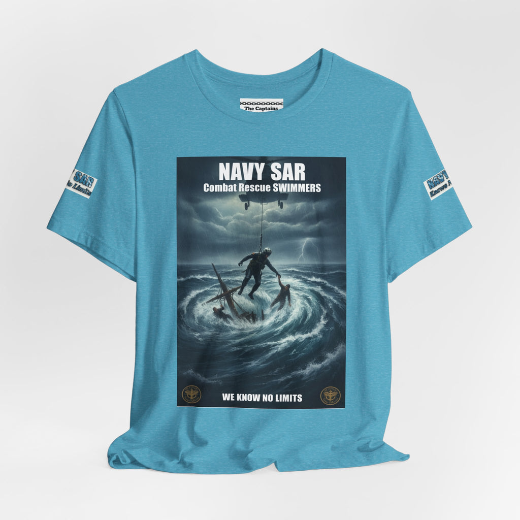 Navy SAR Combat Rescue Swimmers T-Shirt — "We Know No Limits"