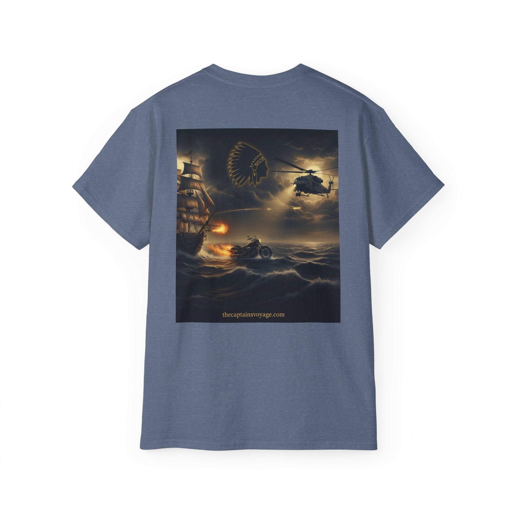 Pirate Ship Sunset Tee – Nautical Pirate Skull Graphic T-Shirt