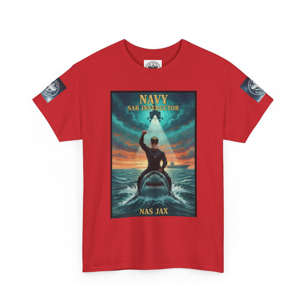Navy Search & Rescue Graphic Tee — SAR Helicopter Rescue Scene