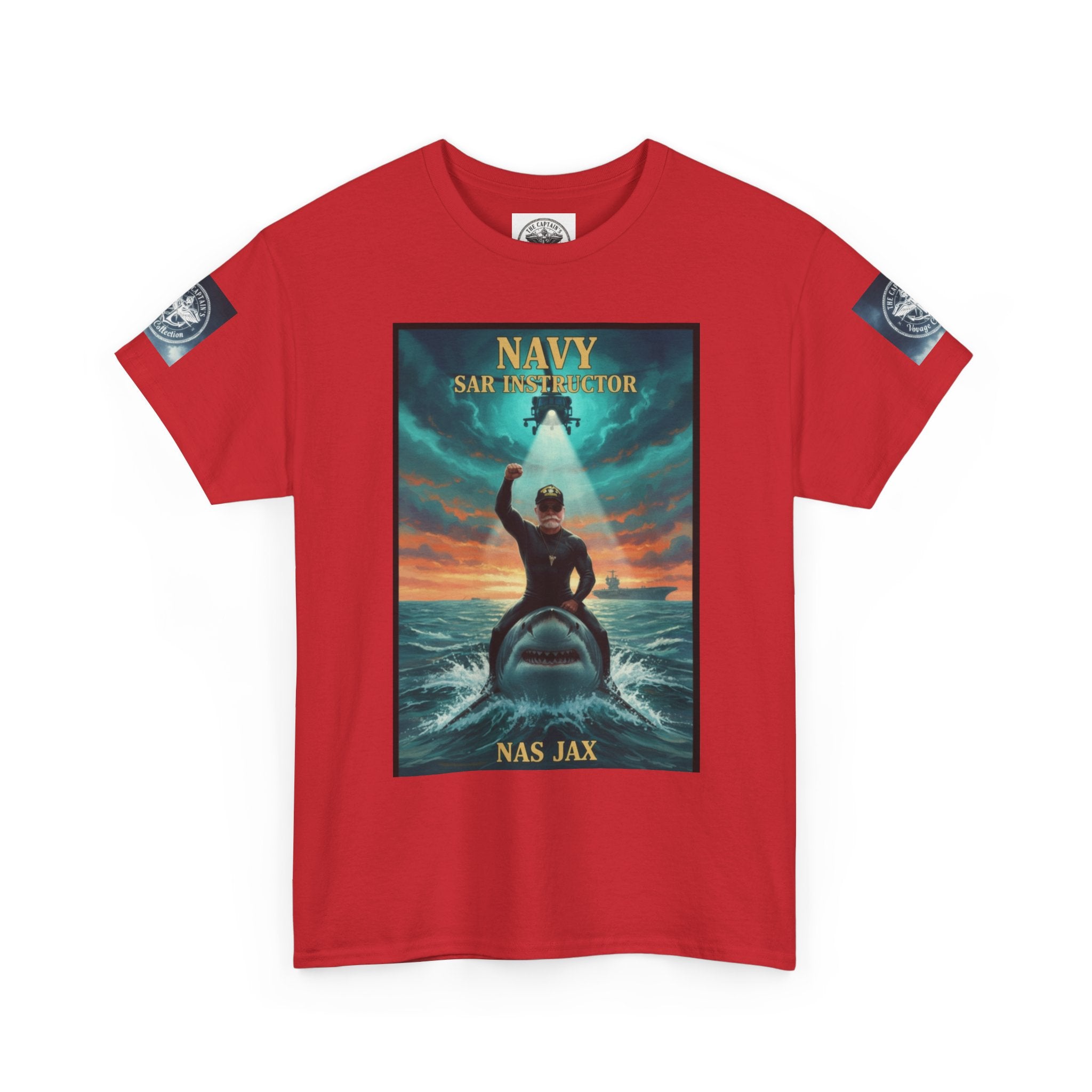 Navy Search & Rescue Graphic Tee — SAR Helicopter Rescue Scene