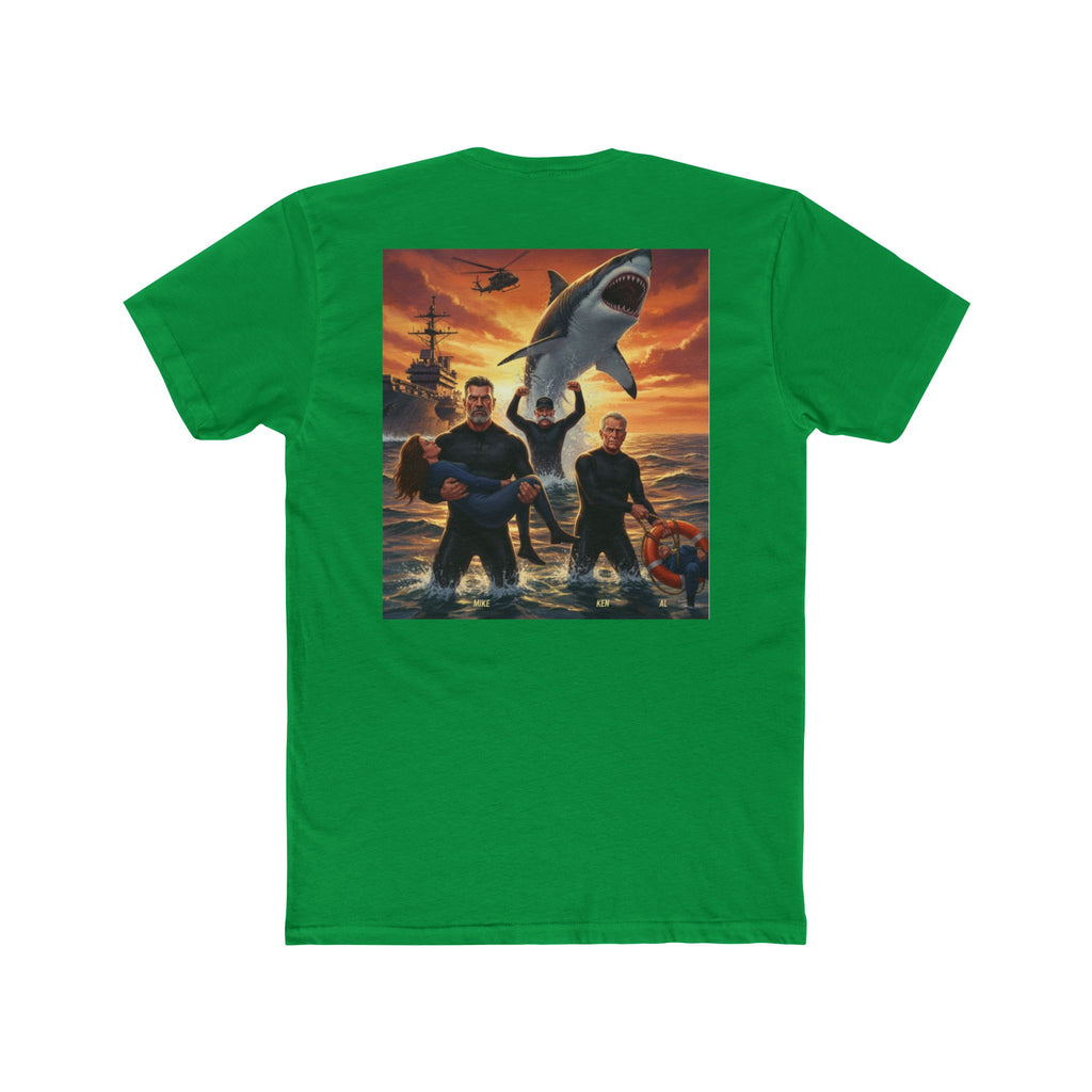 Shark Attack Movie Poster T-Shirt — Retro Action Film Tee (Mike Ken Al)