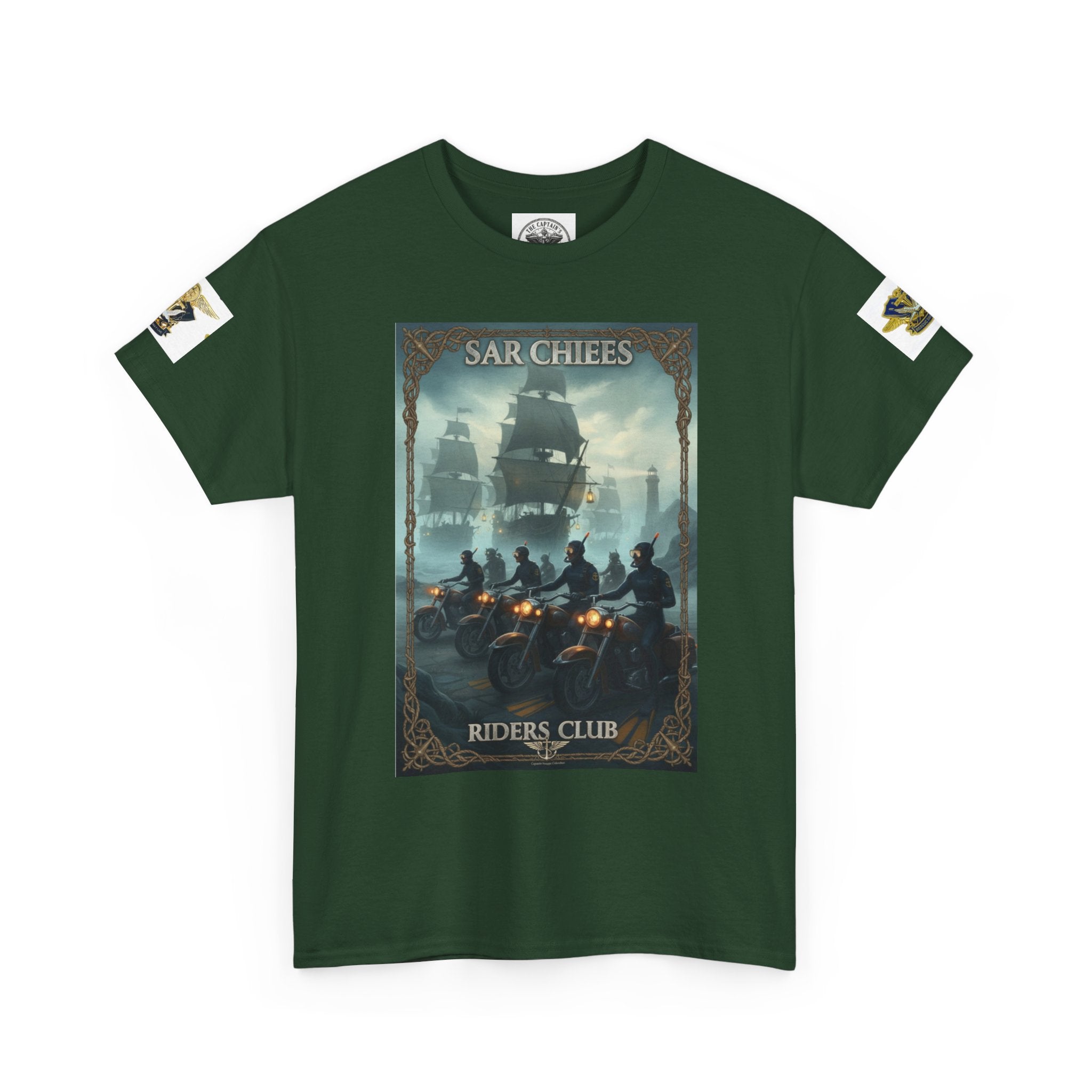 Navy Riders Club Graphic Tee — Vintage Naval Rescue Poster Shirt