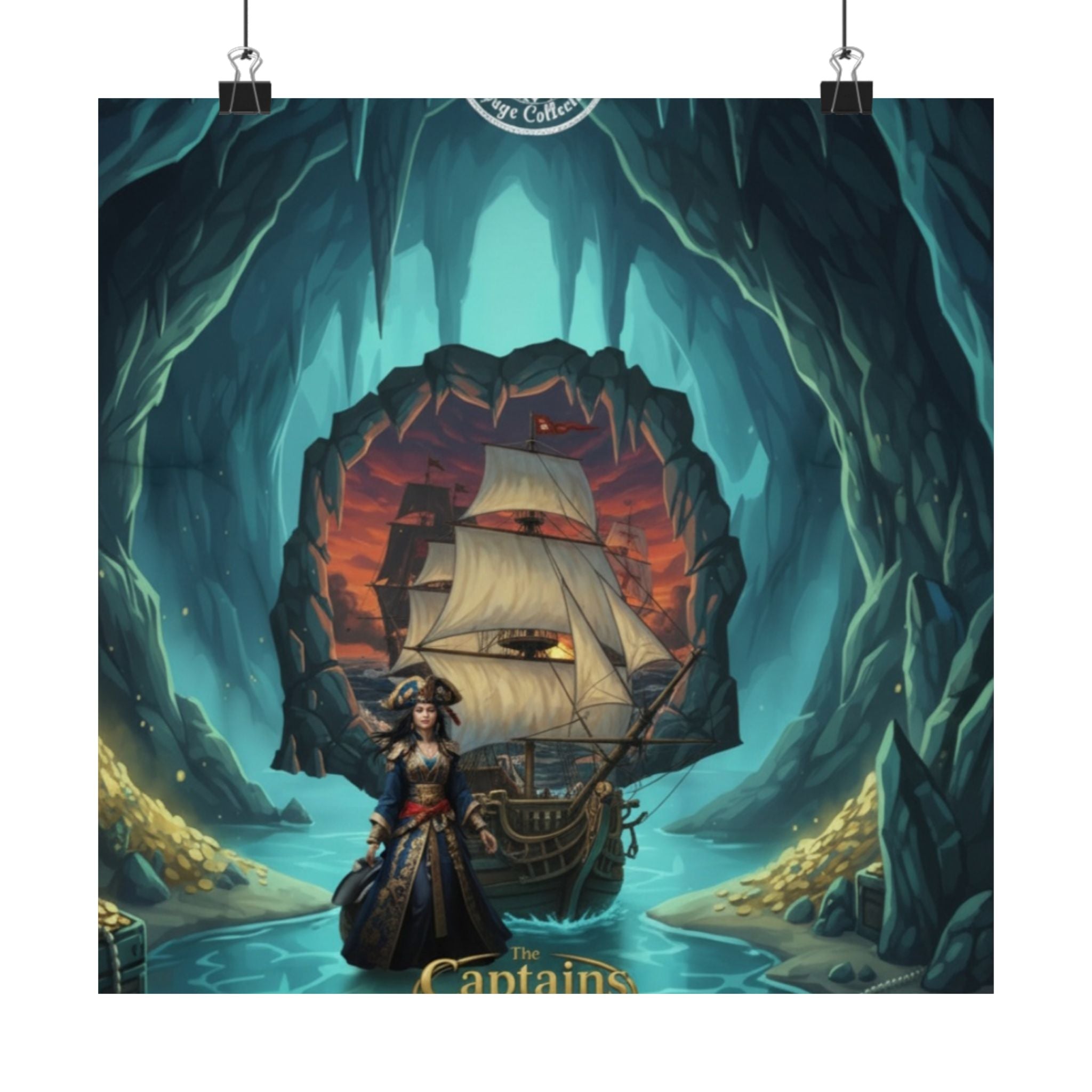 Pirate Voyage Matte Poster — "Captain's Voyage" Vertical Art Print