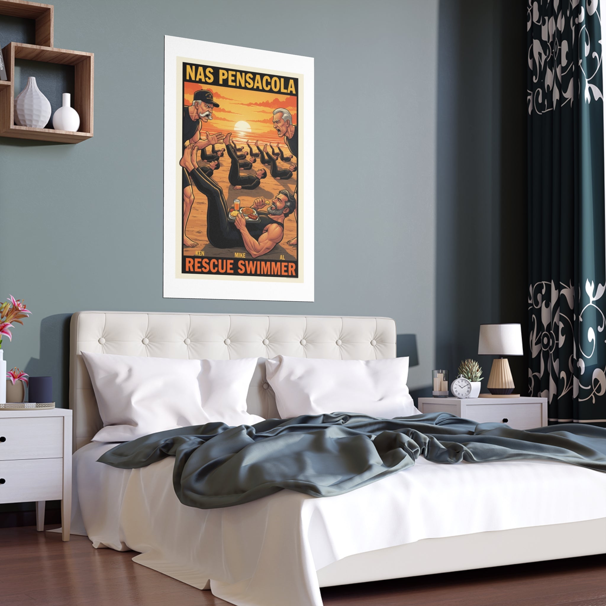 Helicopter Rescue Silk Poster — Search & Rescue Wall Art (Indoor/Outdoor)
