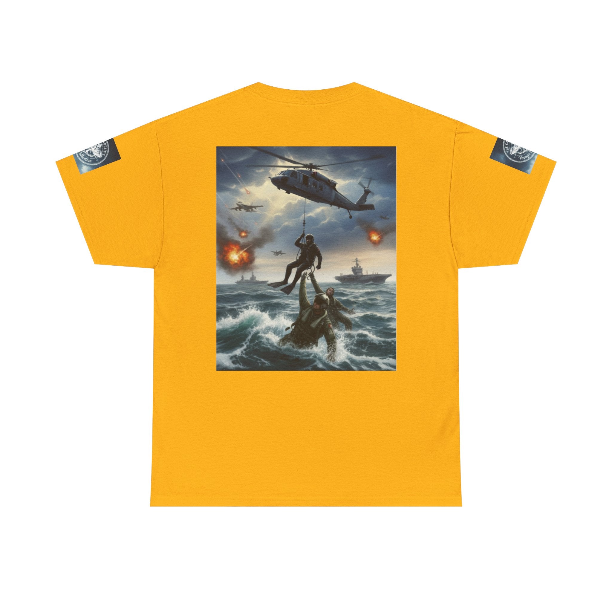 Navy Search & Rescue Graphic Tee — SAR Helicopter Rescue Scene