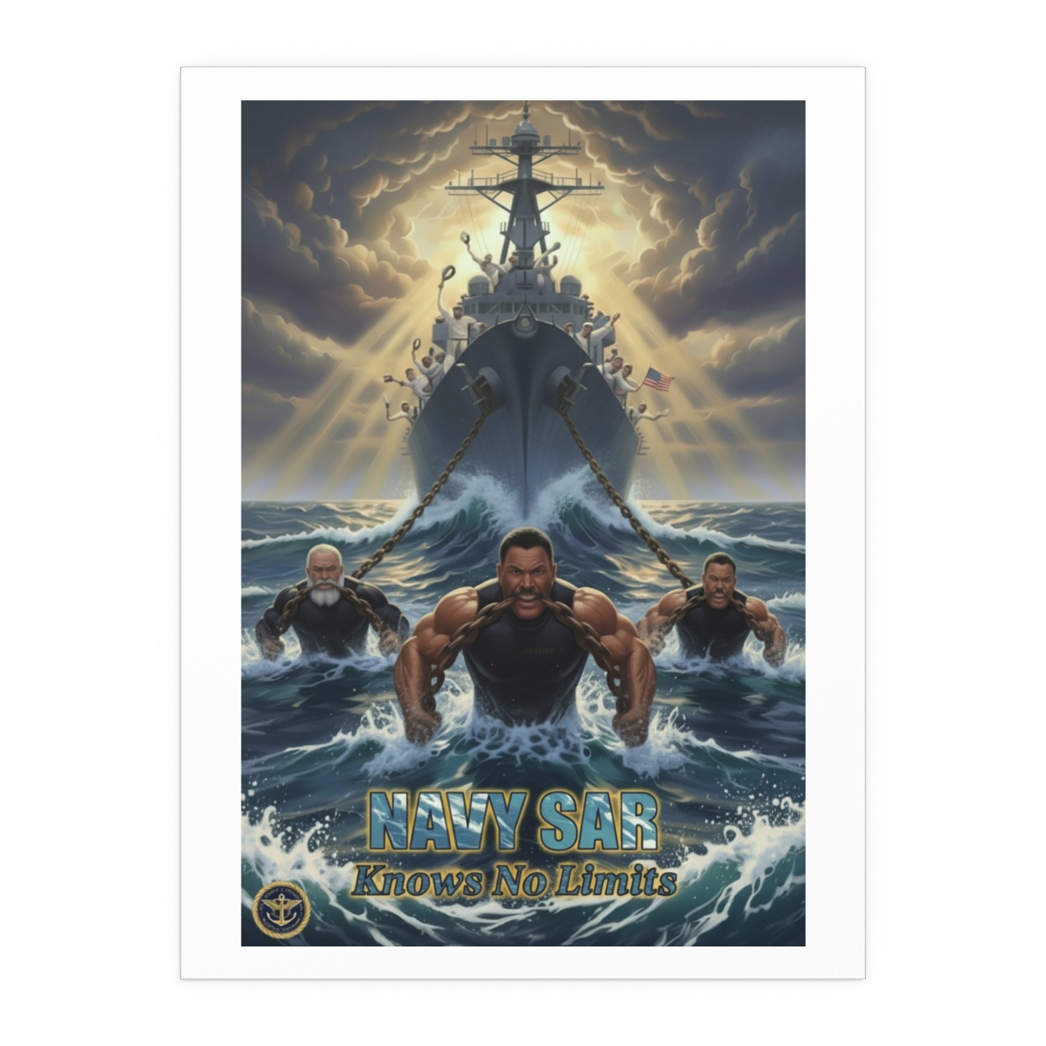 Navy SEALs Silk Poster — 'Nothing Is Impossible' Military Wall Art (Indoor/Outdoor)