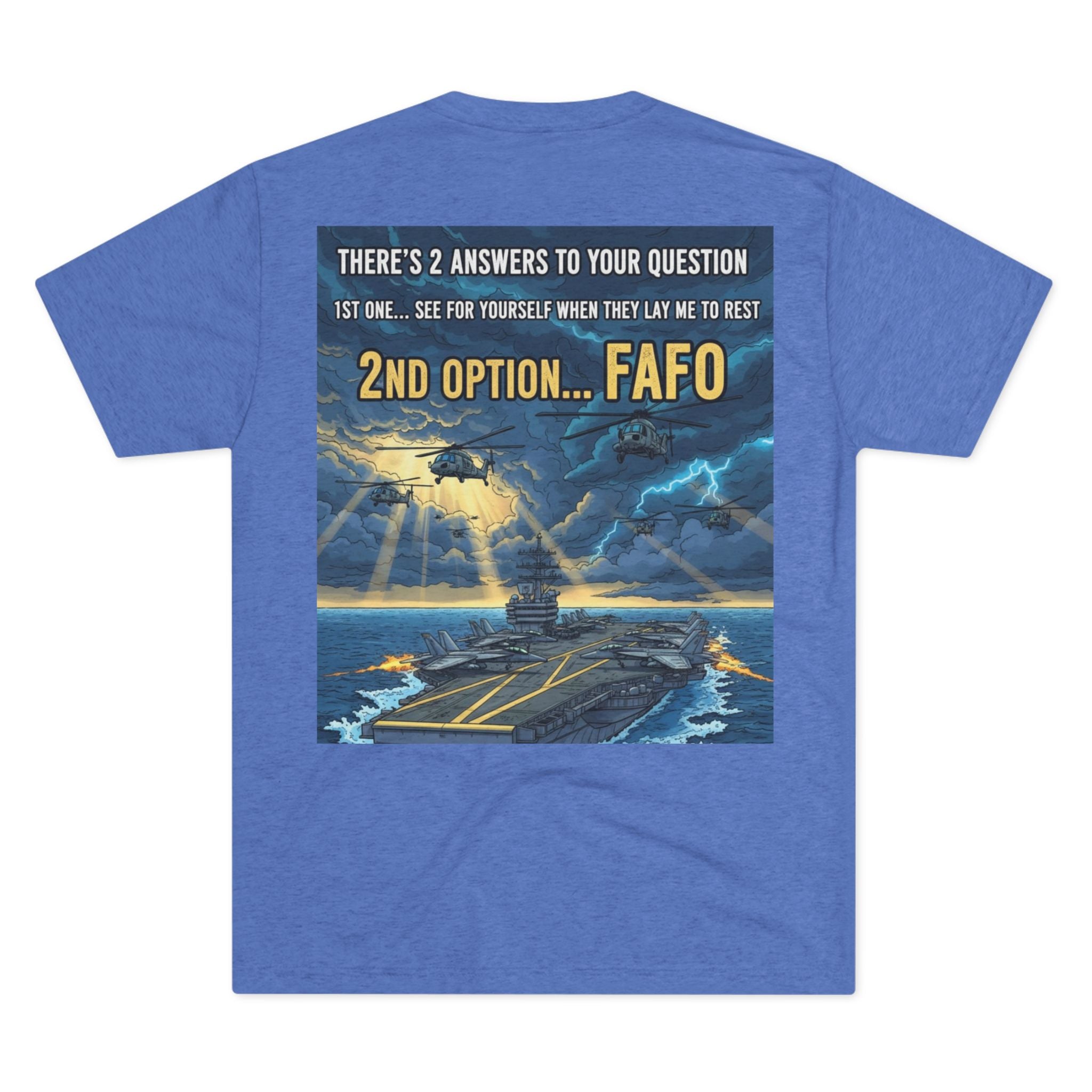 Navy Chiefs Ride to the Wall T-Shirt — "2nd Option... FAFO" Veteran Tribute Tee