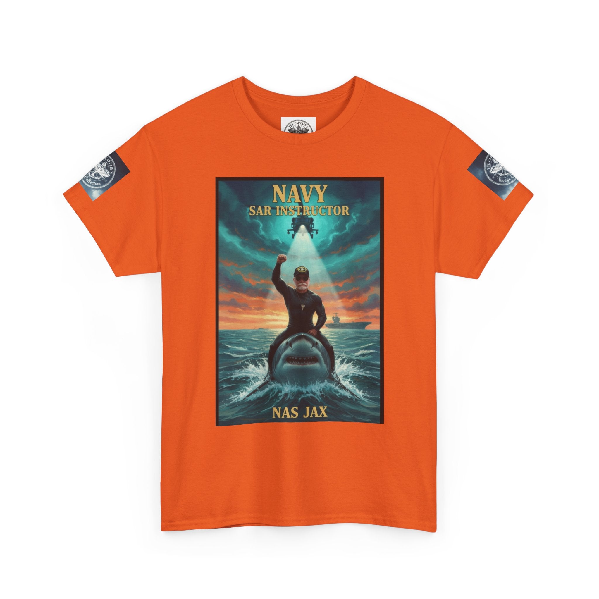 Navy Search & Rescue Graphic Tee — SAR Helicopter Rescue Scene