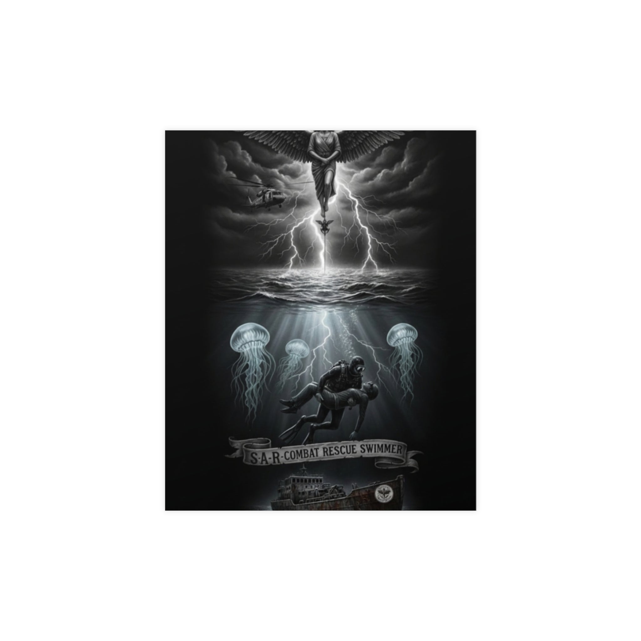 Matte Poster — USAR Combat Rescue Swimmer Memorial (Vertical/Horizontal)