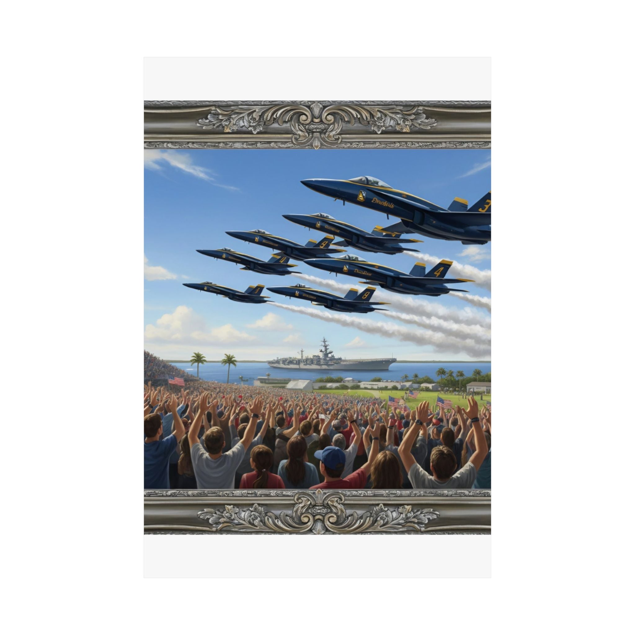 Airshow Navy Blue Angels Poster — Matte Vertical Aviation Print