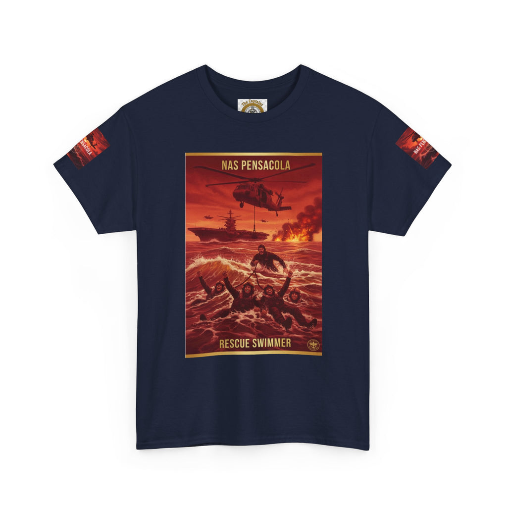 Rescue Swimmer Graphic Tee — NAS Pensacola Military Helicopter Design