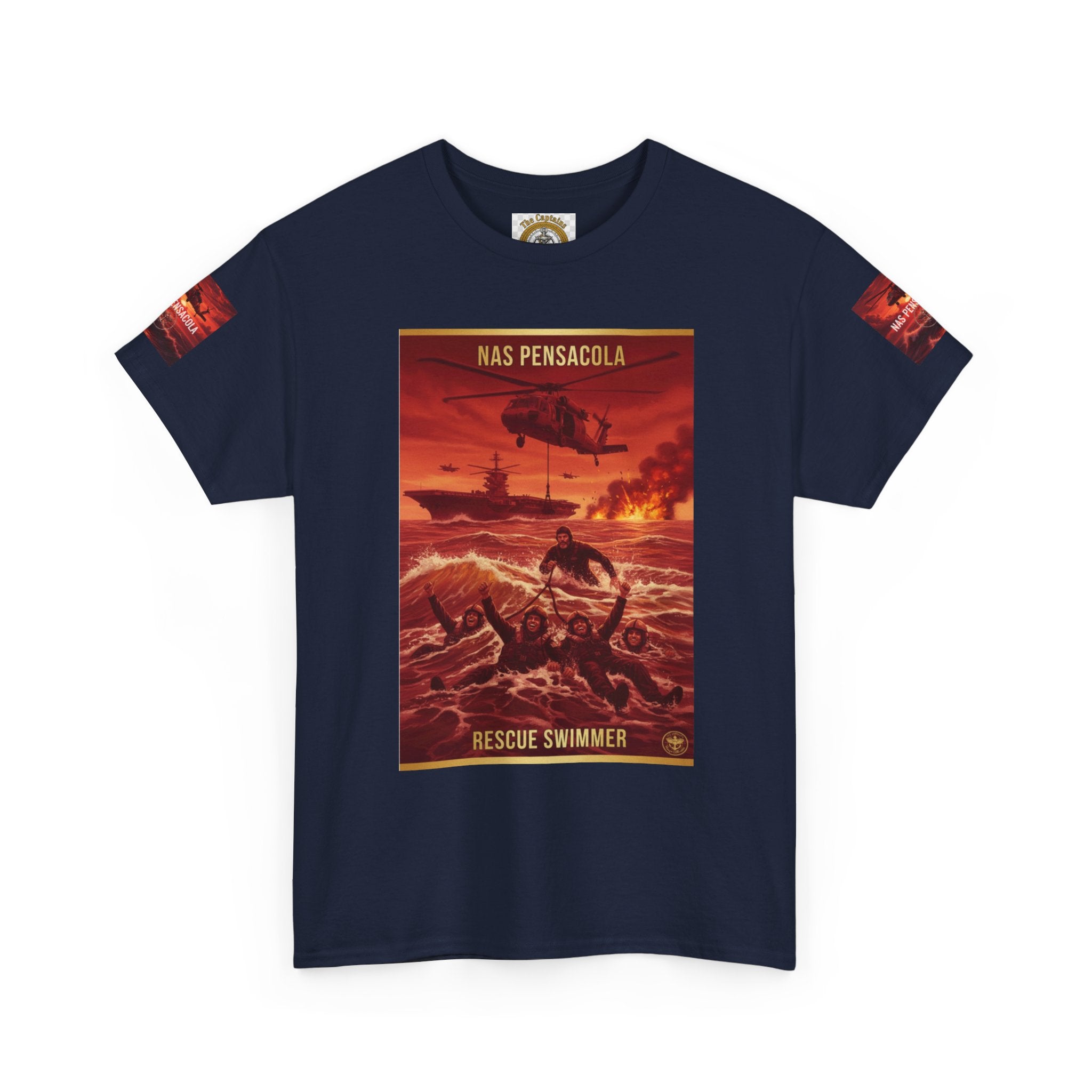 Rescue Swimmer Graphic Tee — NAS Pensacola Military Helicopter Design