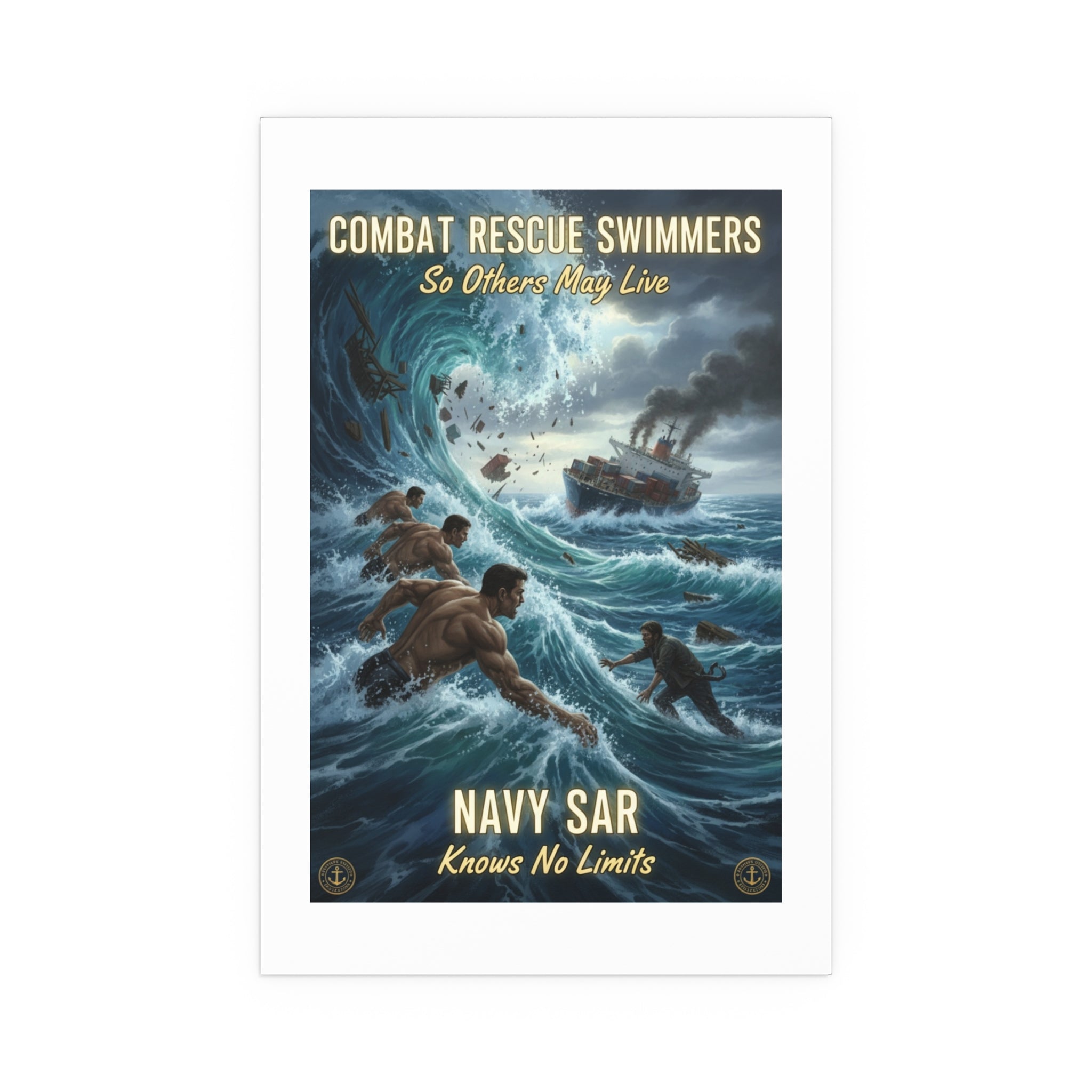 Combat Rescue Swimmers Navy SAR Silk Poster — "So Others May Live"