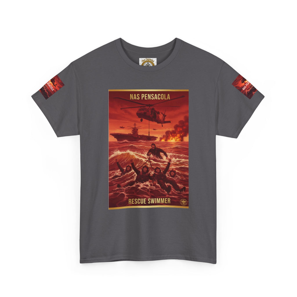 Rescue Swimmer Graphic Tee — NAS Pensacola Military Helicopter Design