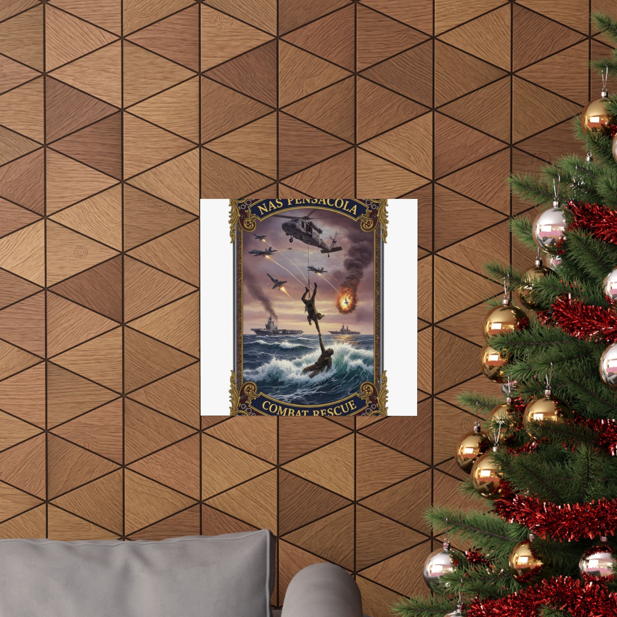 Combat Rescue Poster — NAS Pensacola Military Wall Art