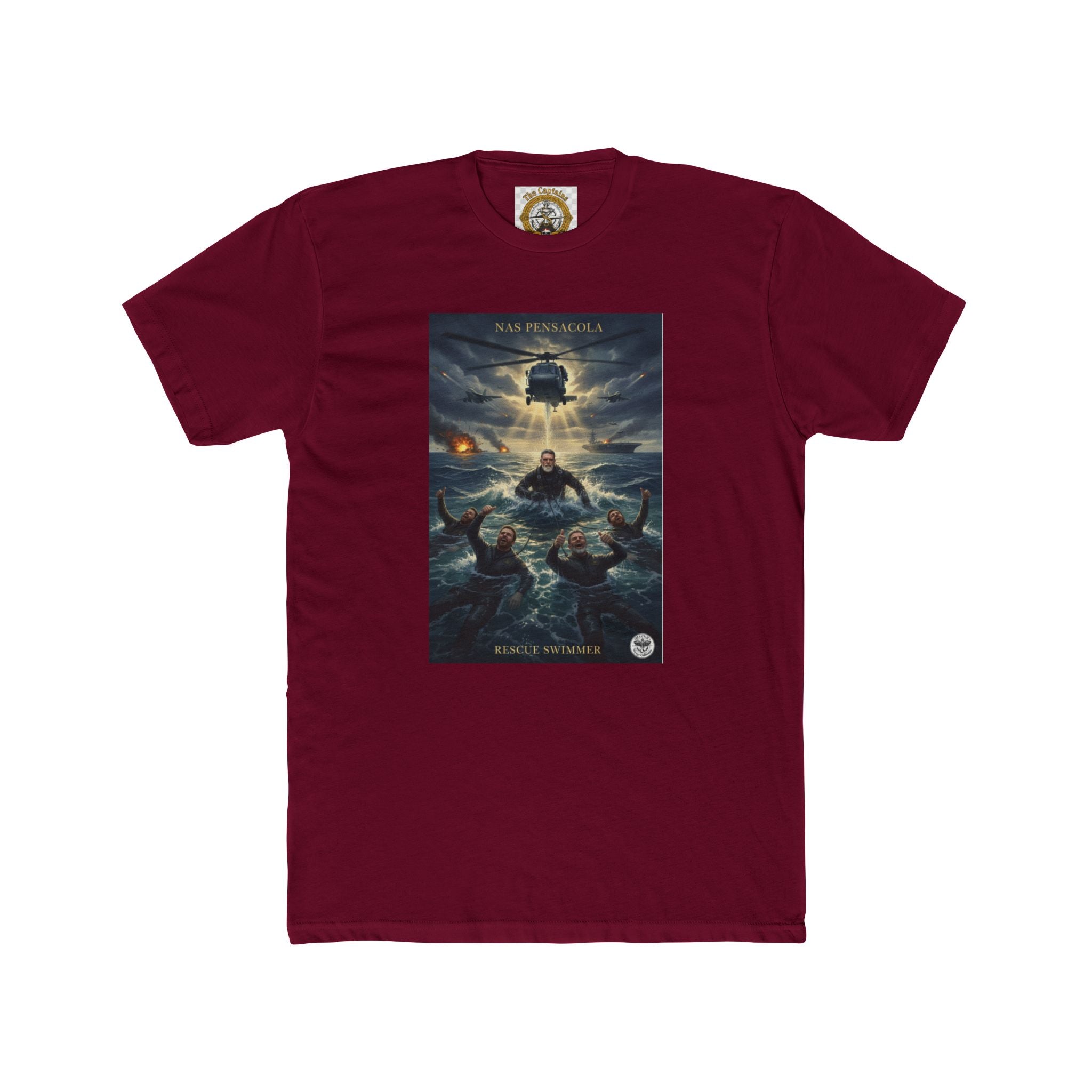Rescue at Sea Graphic Tee — Dramatic Ocean Rescue Poster T-Shirt
