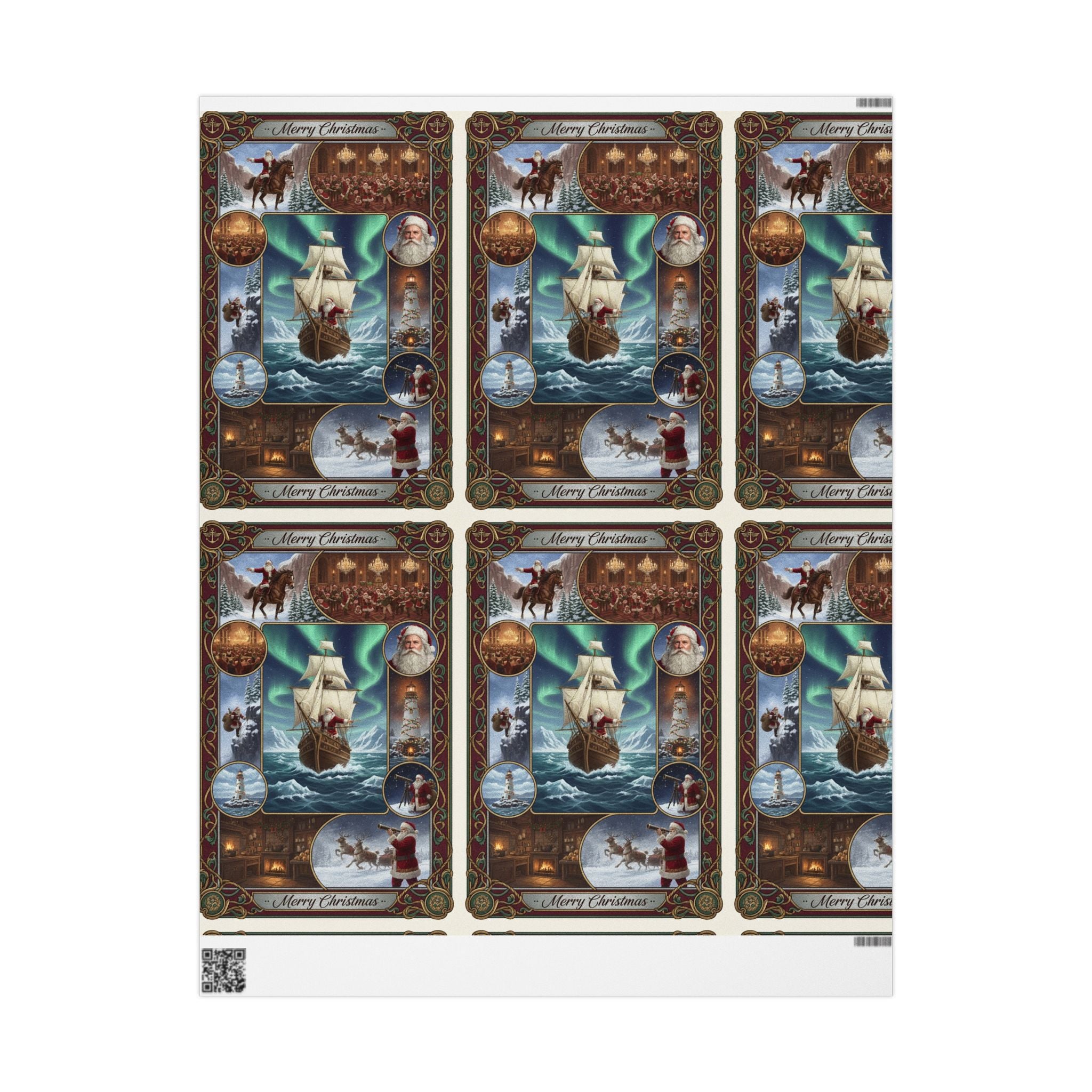 Nautical Vintage Ship Wrapping Paper – Elegant Ocean Voyage Gift Wrap