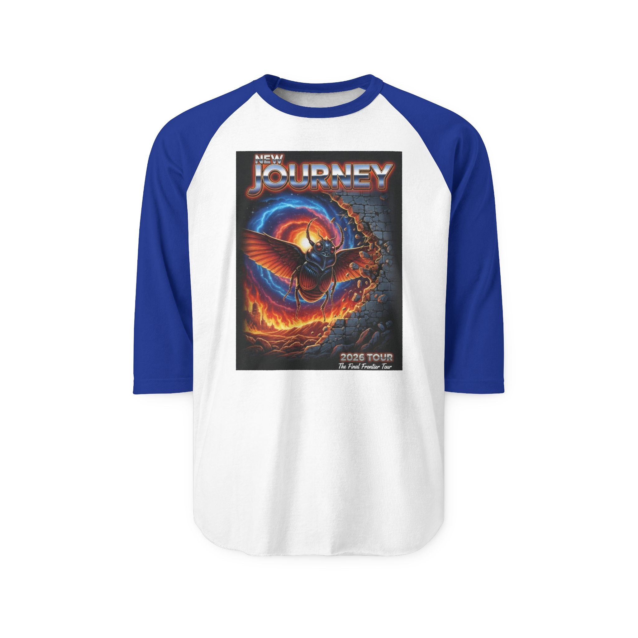 Journey Rock Band Raglan Shirt — Vintage Tour Graphic 3/4 Sleeve
