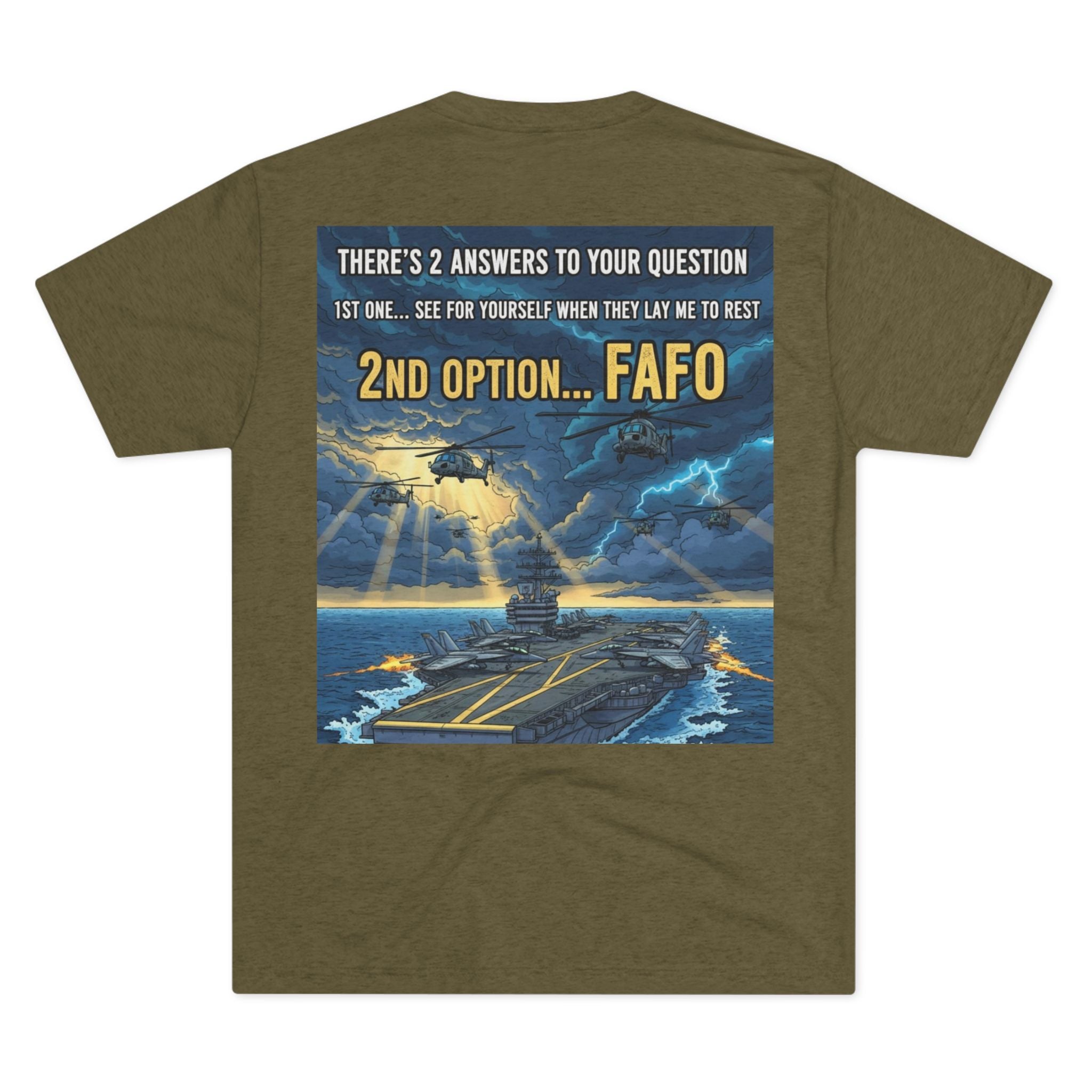 Navy Chiefs Ride to the Wall T-Shirt — "2nd Option... FAFO" Veteran Tribute Tee