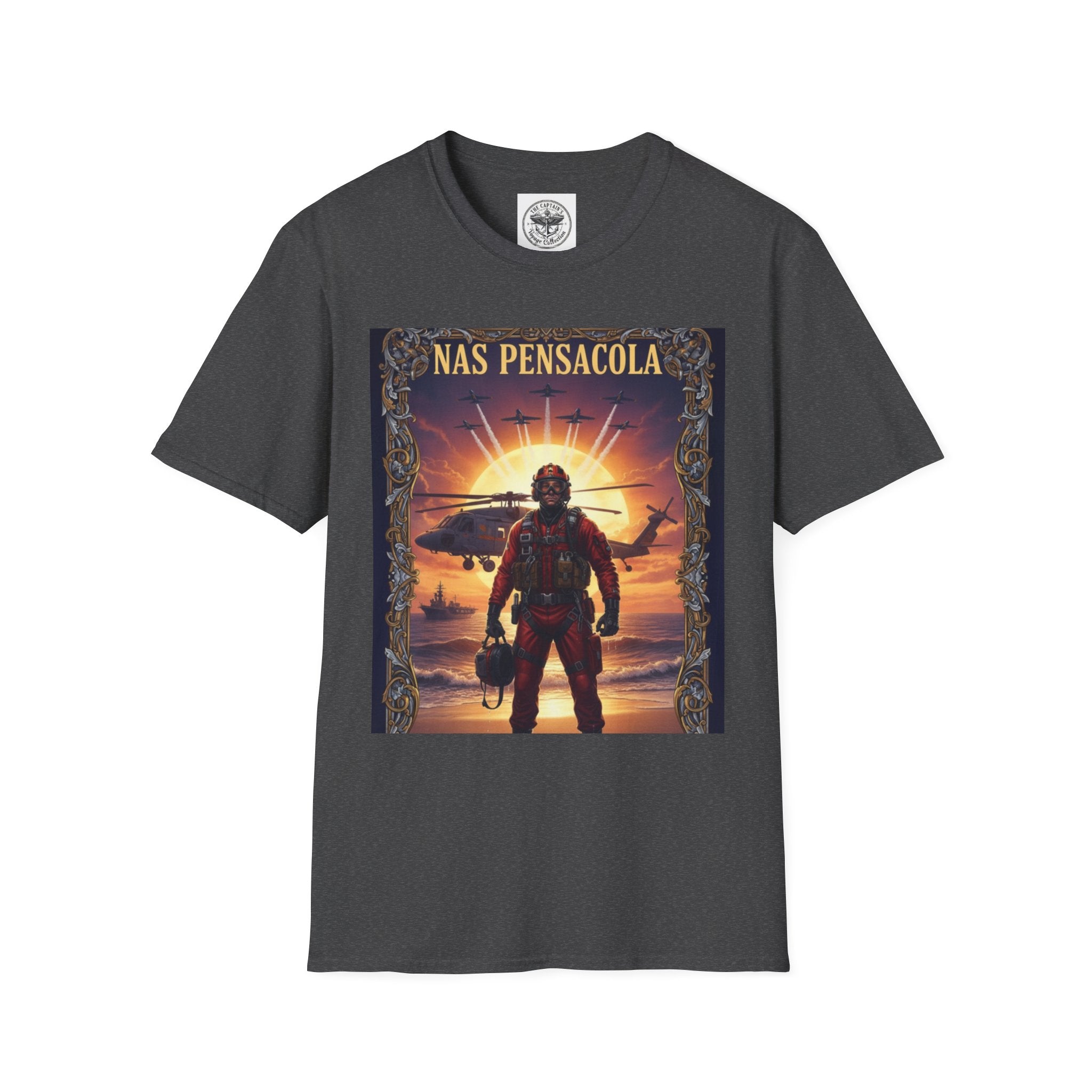 Copy of NAS Pensacola Rescue Crew T-Shirt — Navy SAR Helicopter Search & Rescue Tee