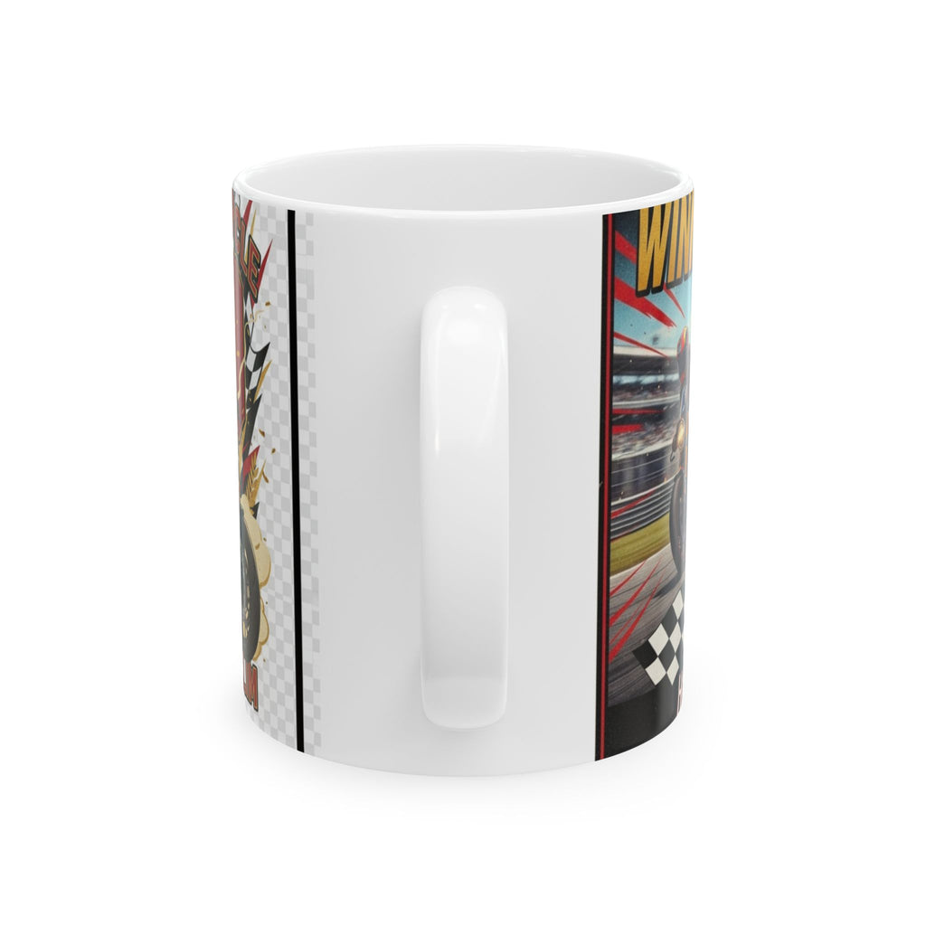 Racing Champion Ceramic Mug – 'Winners Circle' Motorcycle Design (11oz, 15oz)