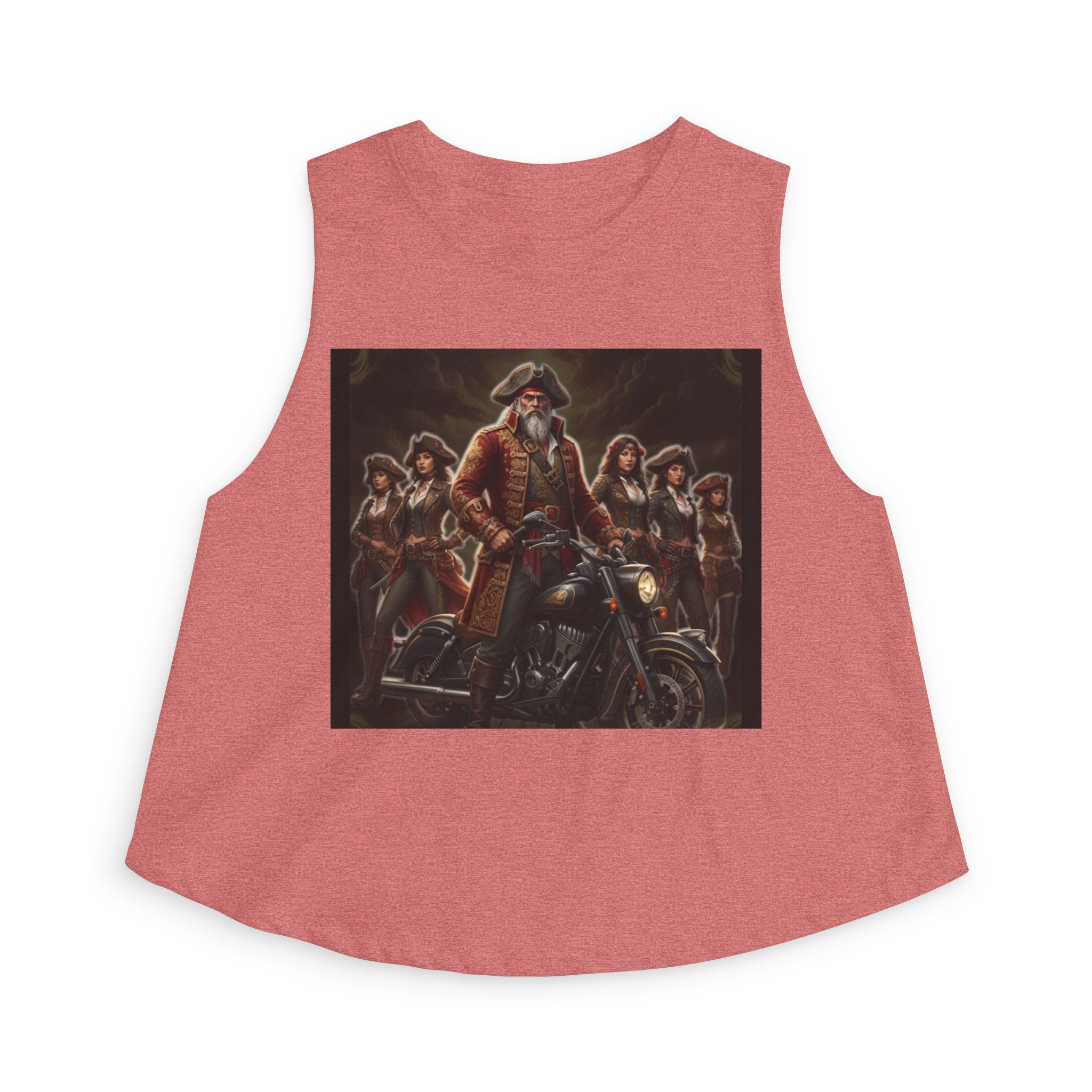 Women's Crop Top — Vintage Pirate Crew Motorcycle Graphic