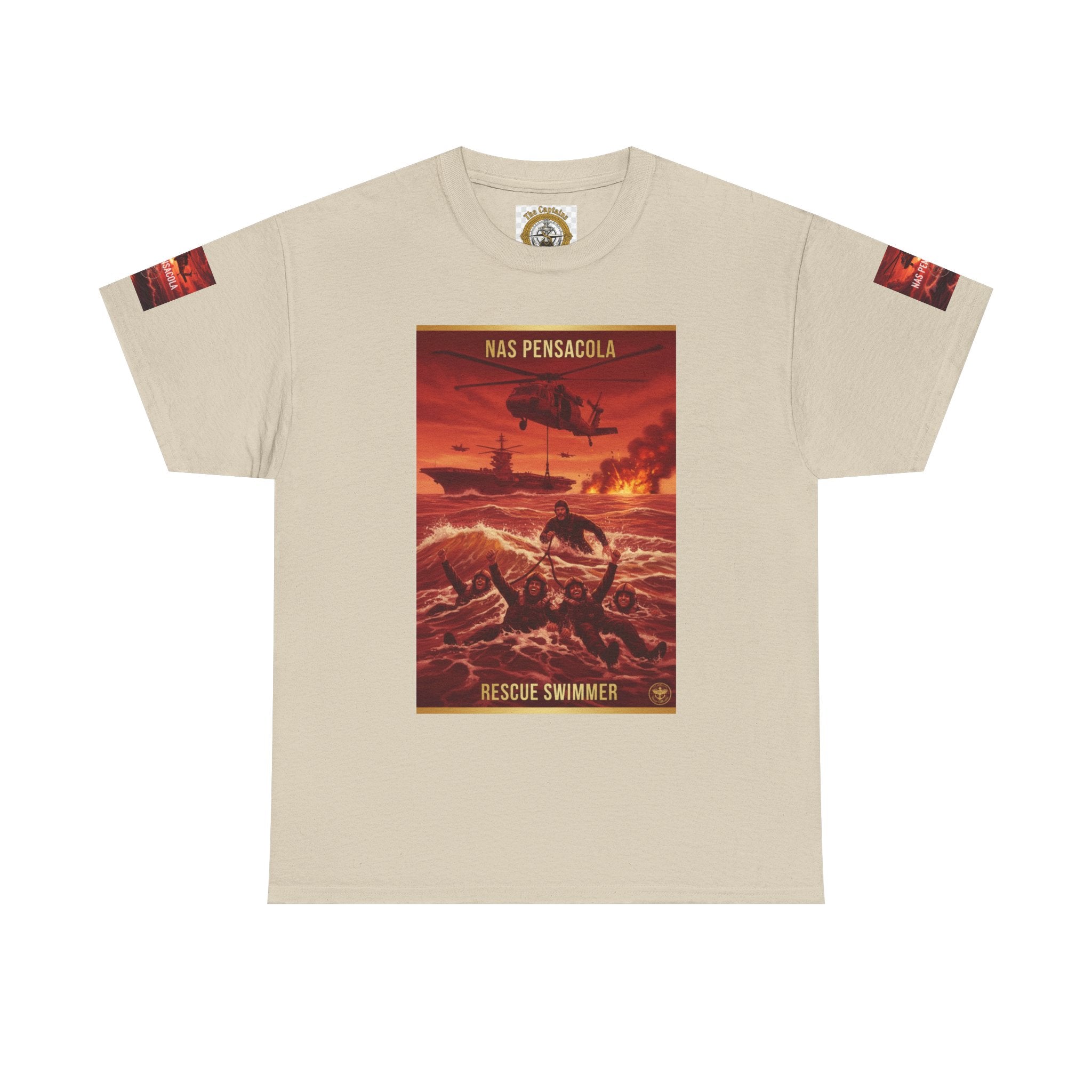 Rescue Swimmer Graphic Tee — NAS Pensacola Military Helicopter Design