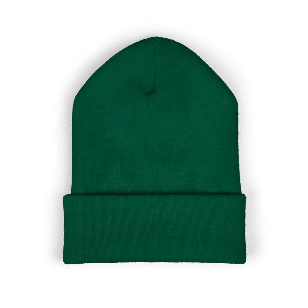 Retro Cassette Embroidered Beanie — Vintage Music Knit Hat