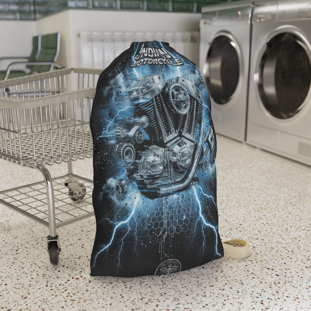 Indian Motorcycle Lightning Engine Laundry Bag