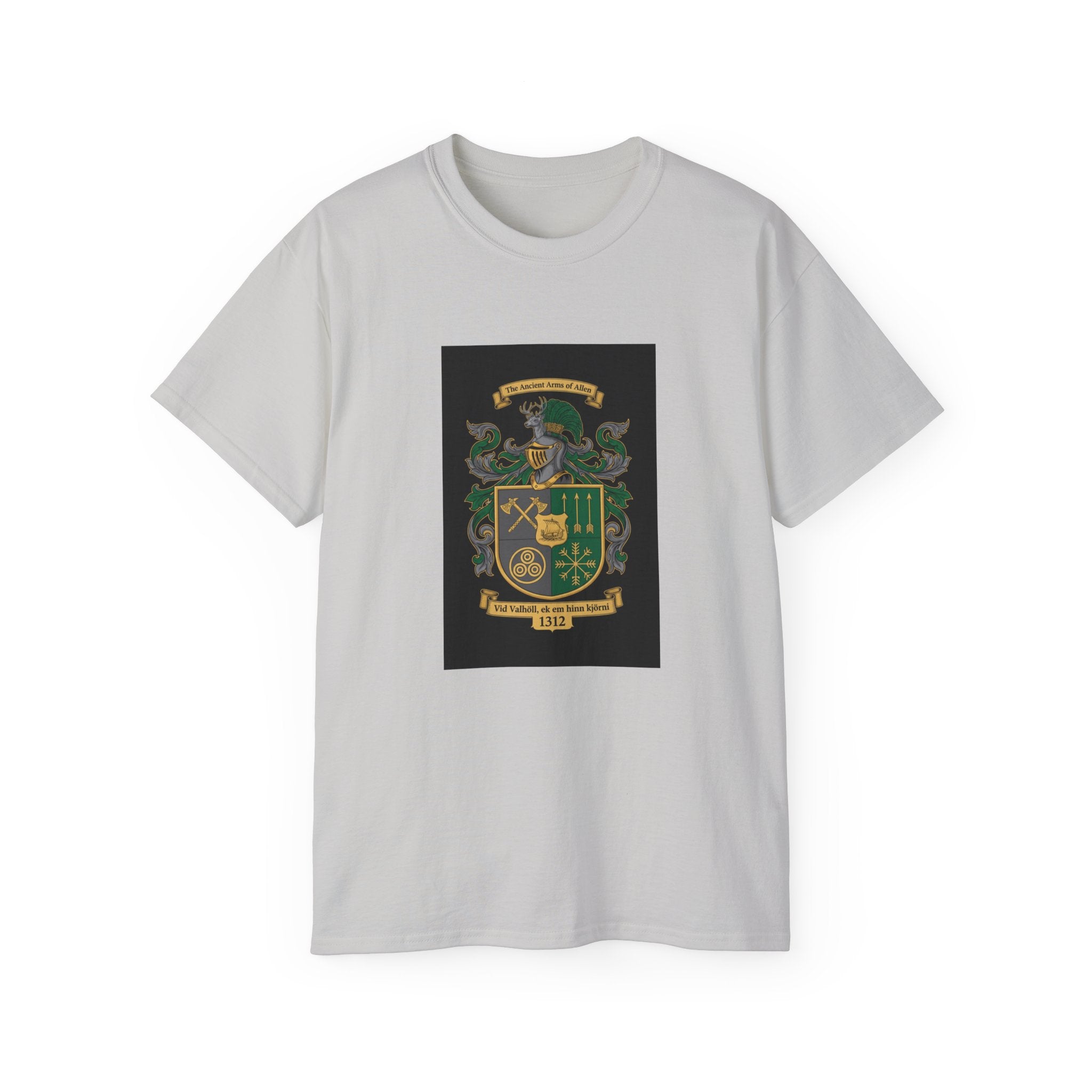 Irish Crest & 'One Lucky Viking' T-Shirt — Celtic Coat of Arms Tee