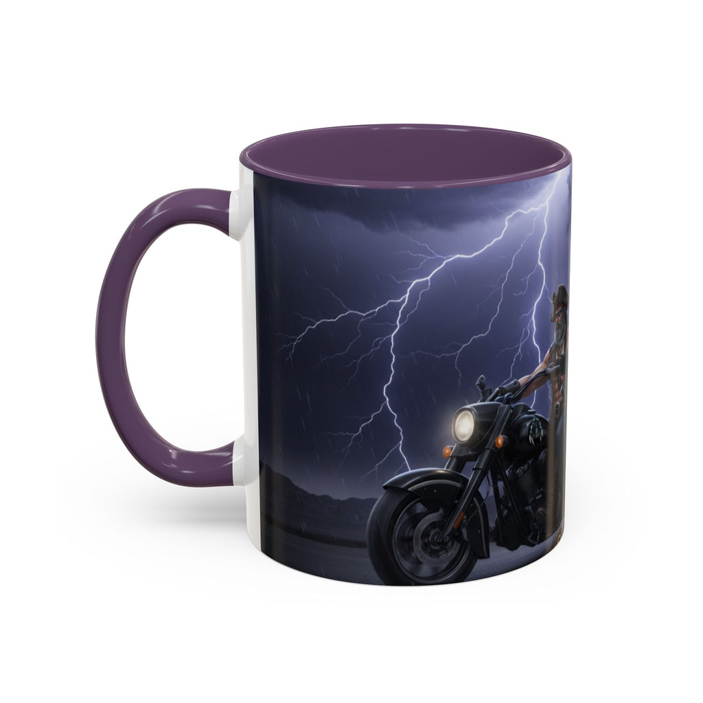 Western Ghost Riders Coffee Mug — Phantom Cowboy & Horse Lightning Accent Mug (11/15oz)