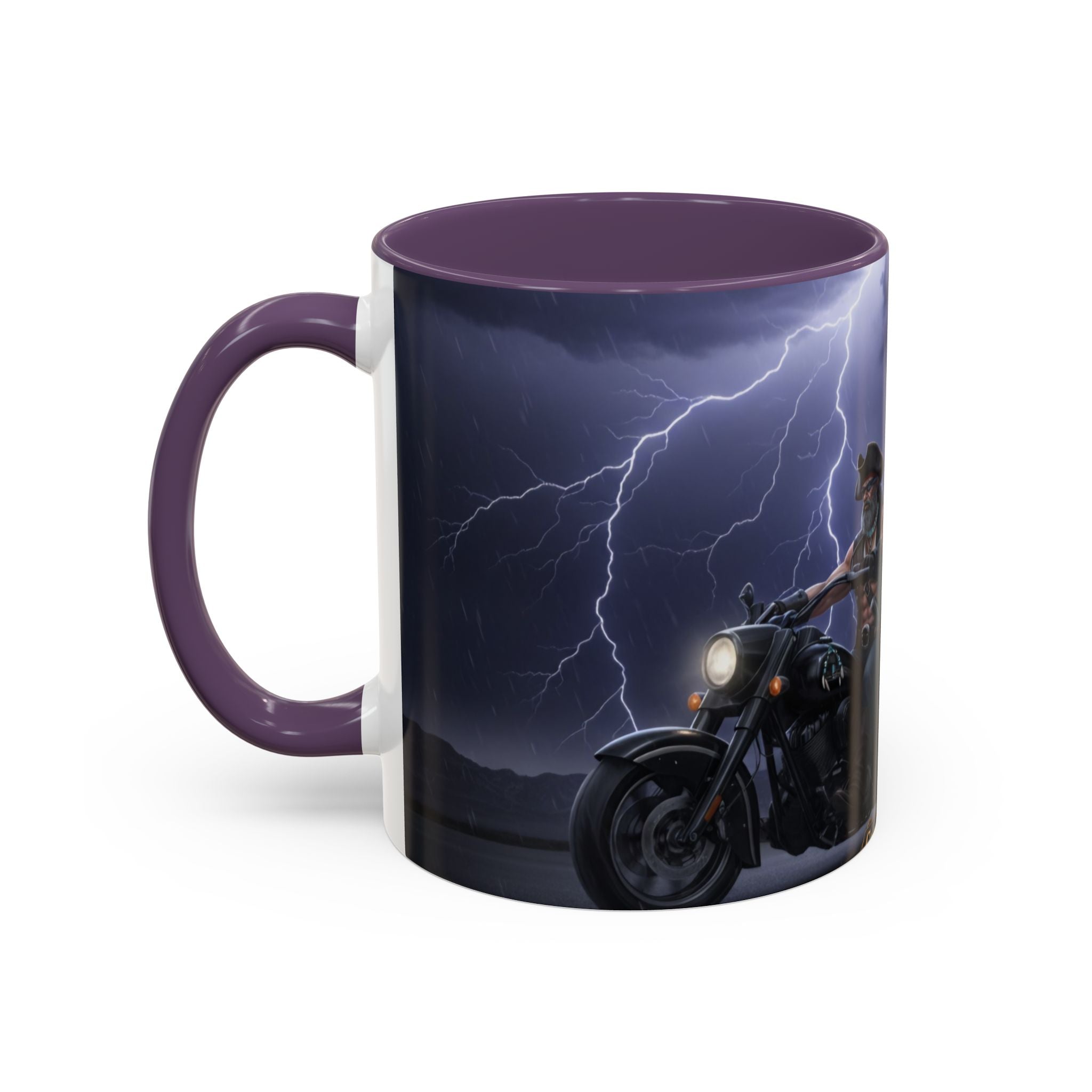 Western Ghost Riders Coffee Mug — Phantom Cowboy & Horse Lightning Accent Mug (11/15oz)