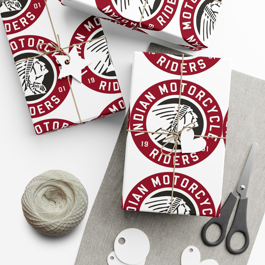 Gift Wrap Paper — Vintage Motorcycle Riders Logo Wrapping Paper