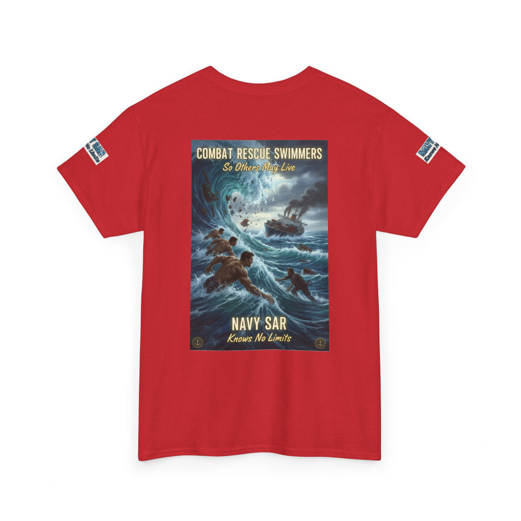 Navy SAR Combat Rescue Swimmers T‑Shirt — "We Know No Limits"