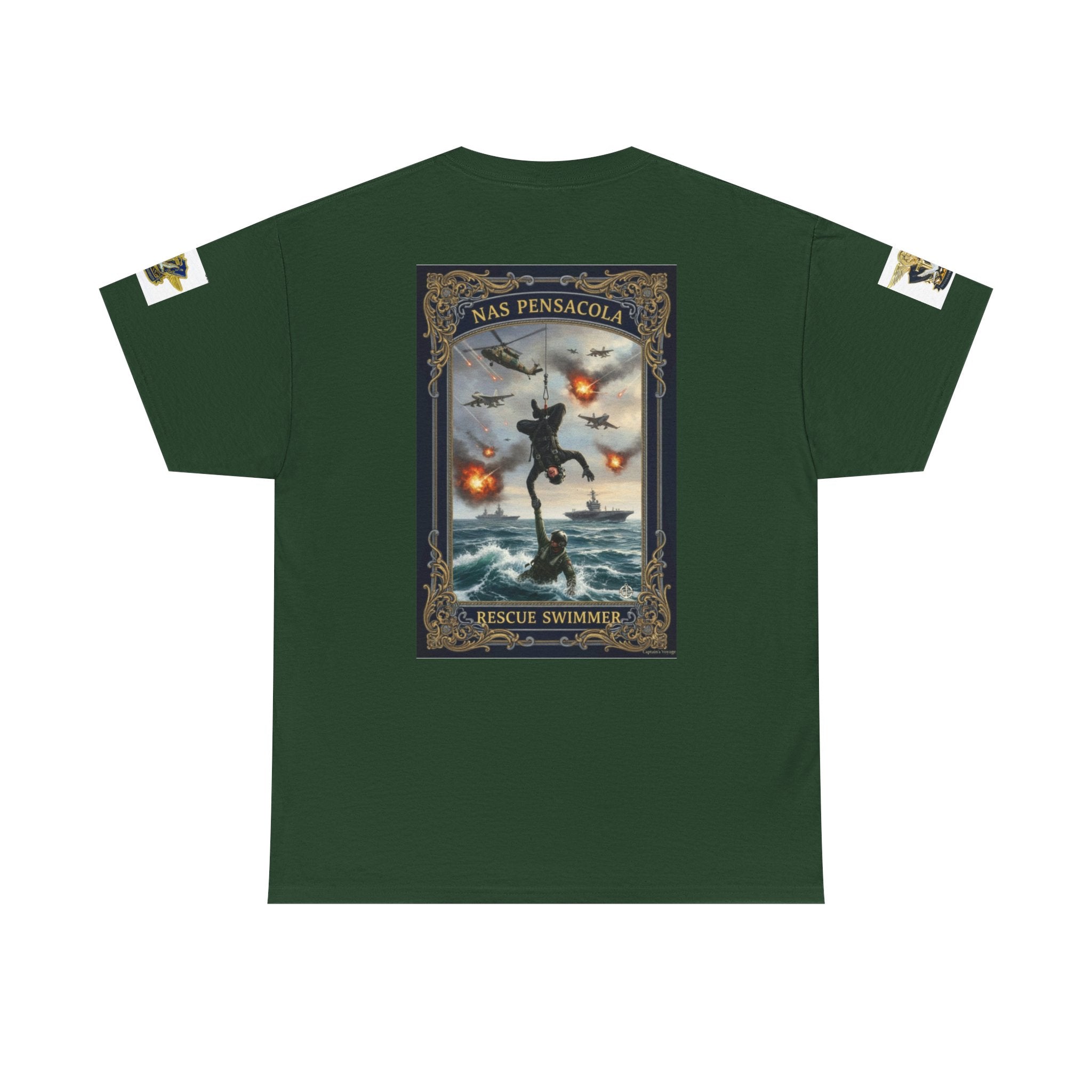 Navy Riders Club Graphic Tee — Vintage Naval Rescue Poster Shirt