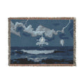 Ocean Night Woven Blanket — Nautical Ship Throw
