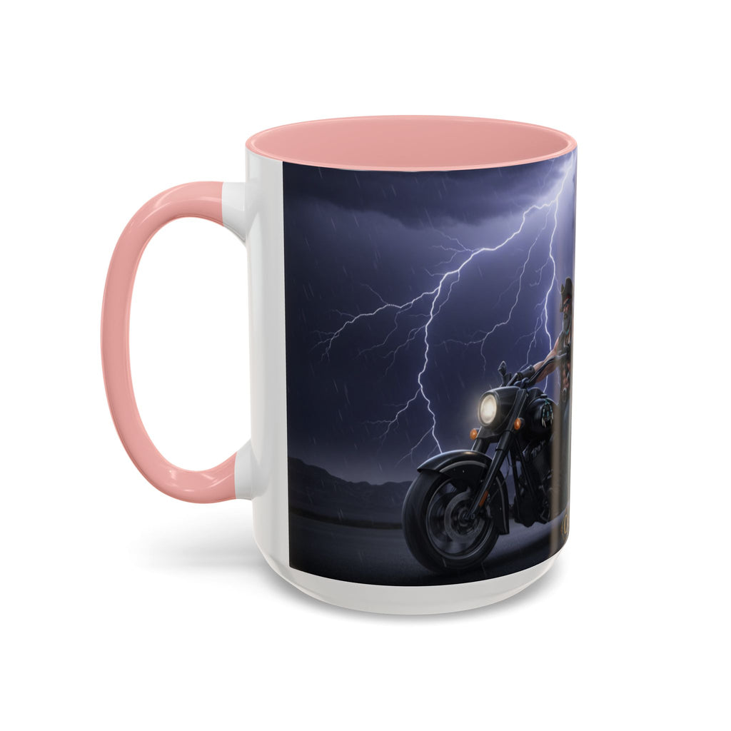 Western Ghost Riders Coffee Mug — Phantom Cowboy & Horse Lightning Accent Mug (11/15oz)