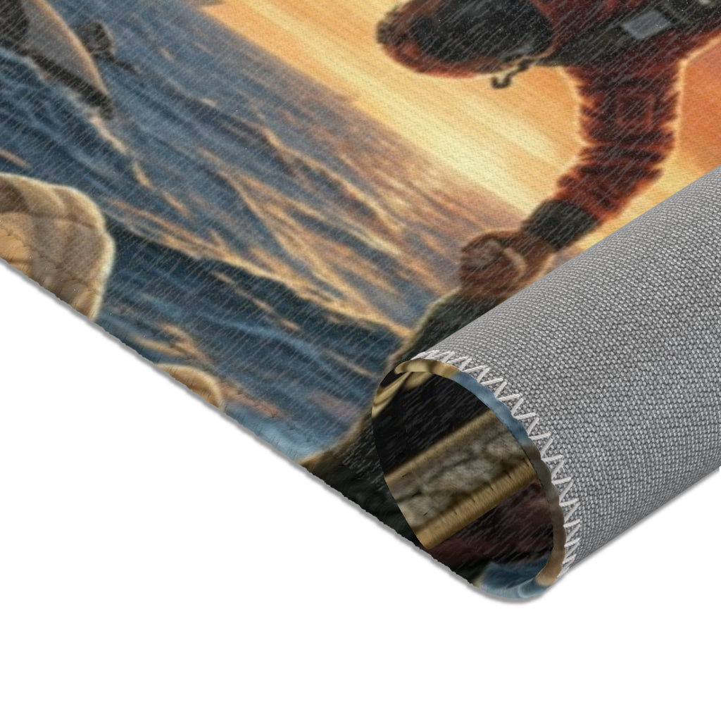 Rescue Scene Area Rug — "So Others May Live" Military Search & Rescue Decor