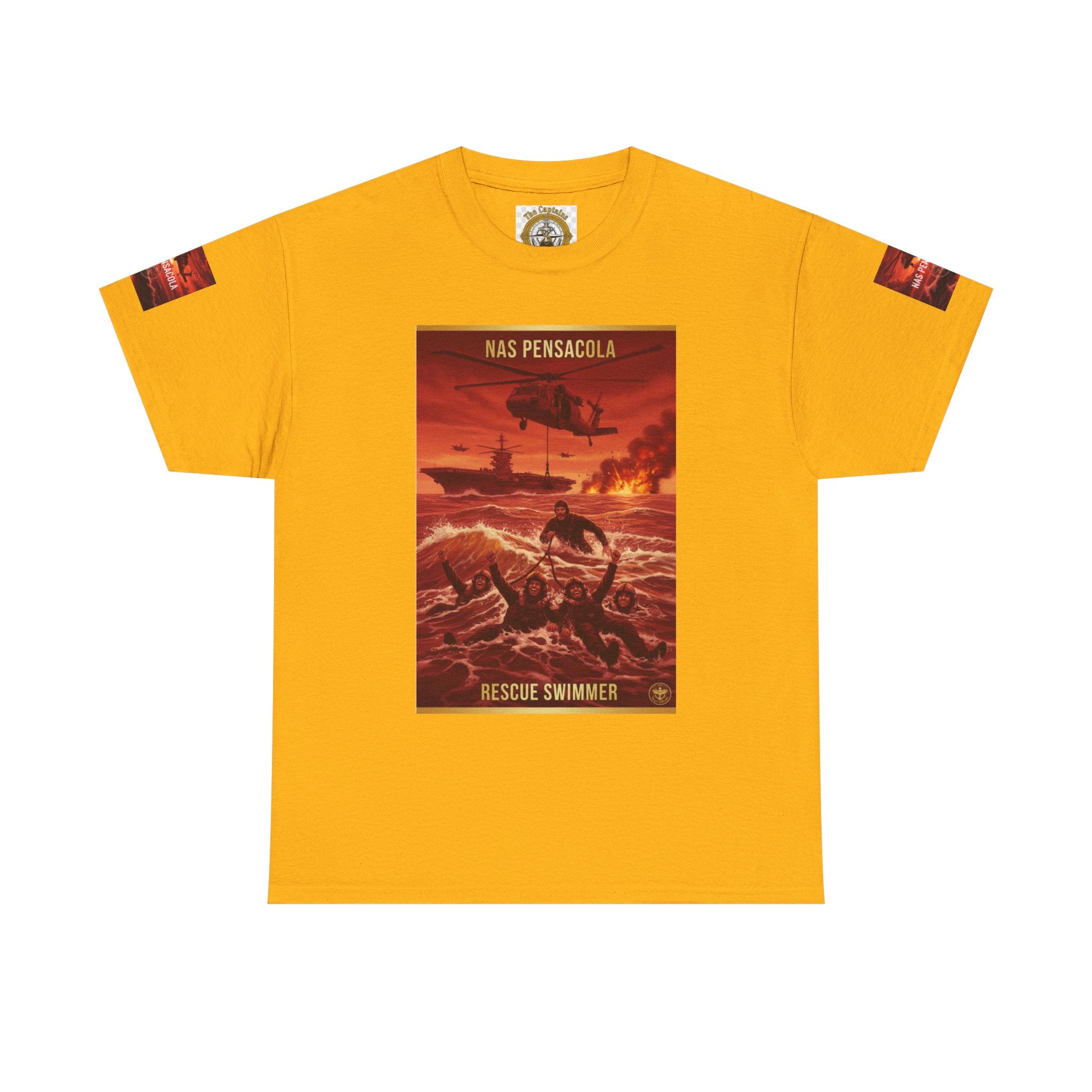 Rescue Swimmer Graphic Tee — NAS Pensacola Military Helicopter Design