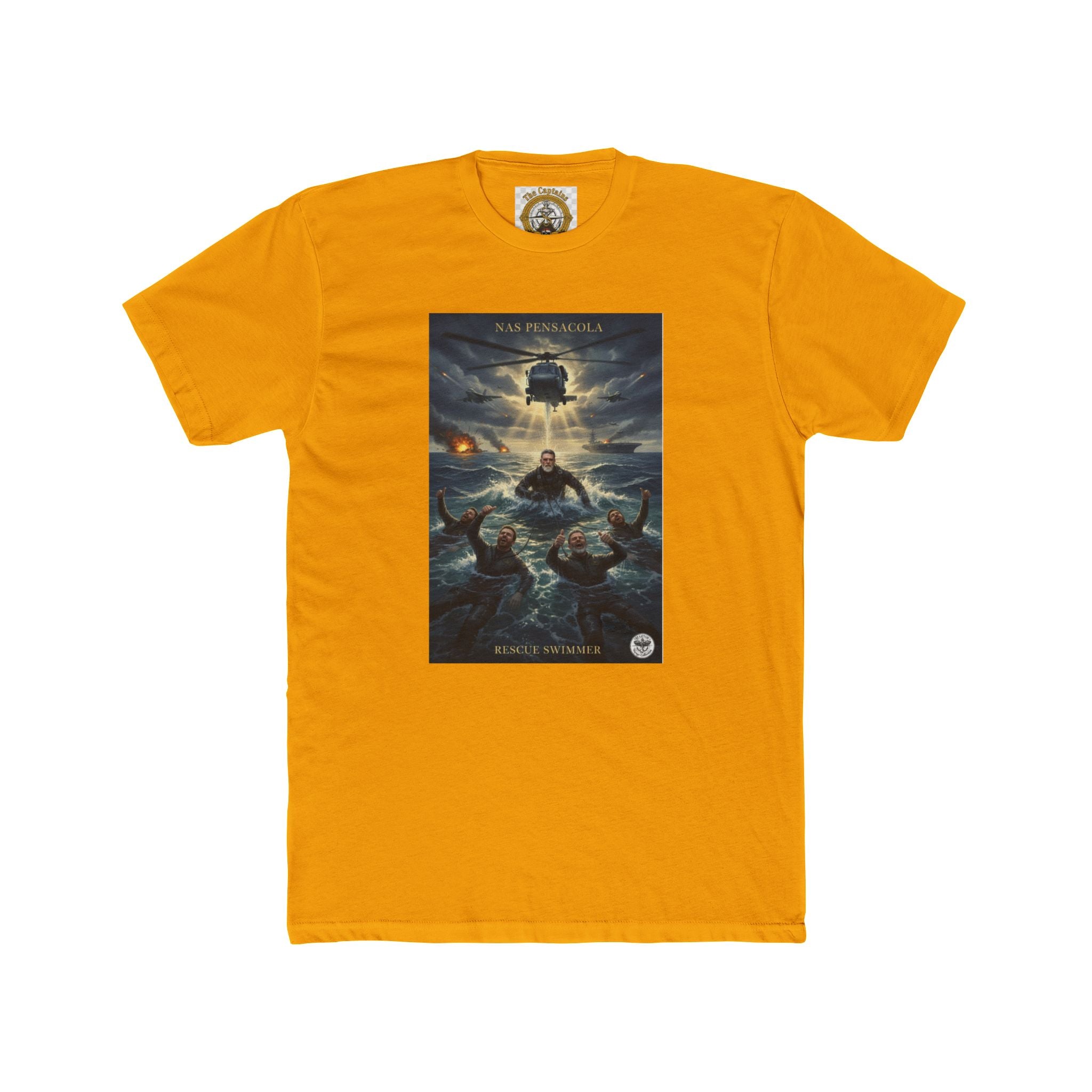 Rescue at Sea Graphic Tee — Dramatic Ocean Rescue Poster T-Shirt