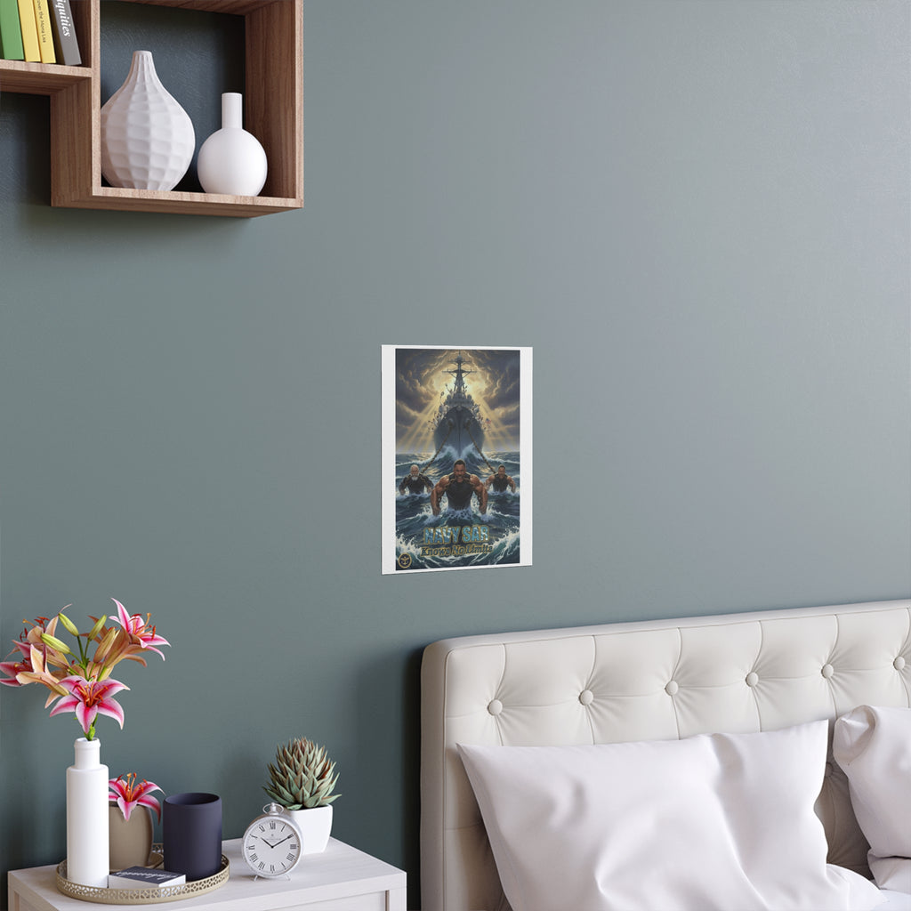 Navy SEALs Silk Poster — 'Nothing Is Impossible' Military Wall Art (Indoor/Outdoor)