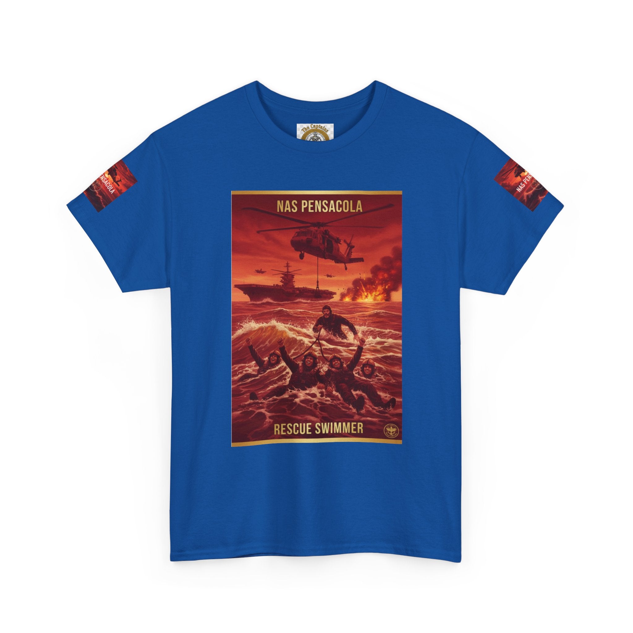 Rescue Swimmer Graphic Tee — NAS Pensacola Military Helicopter Design