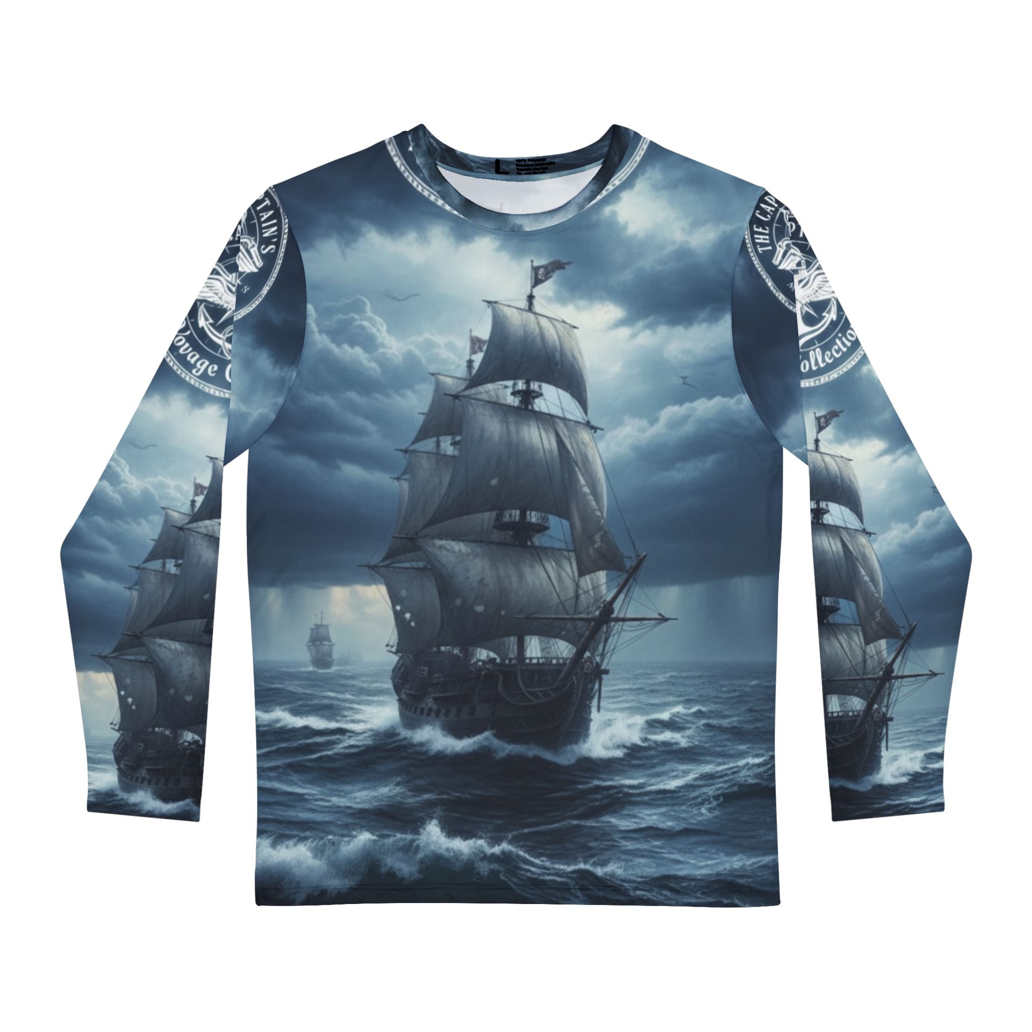Sailing Ship Long Sleeve — Stormy Ocean Pirate Crew Shirt