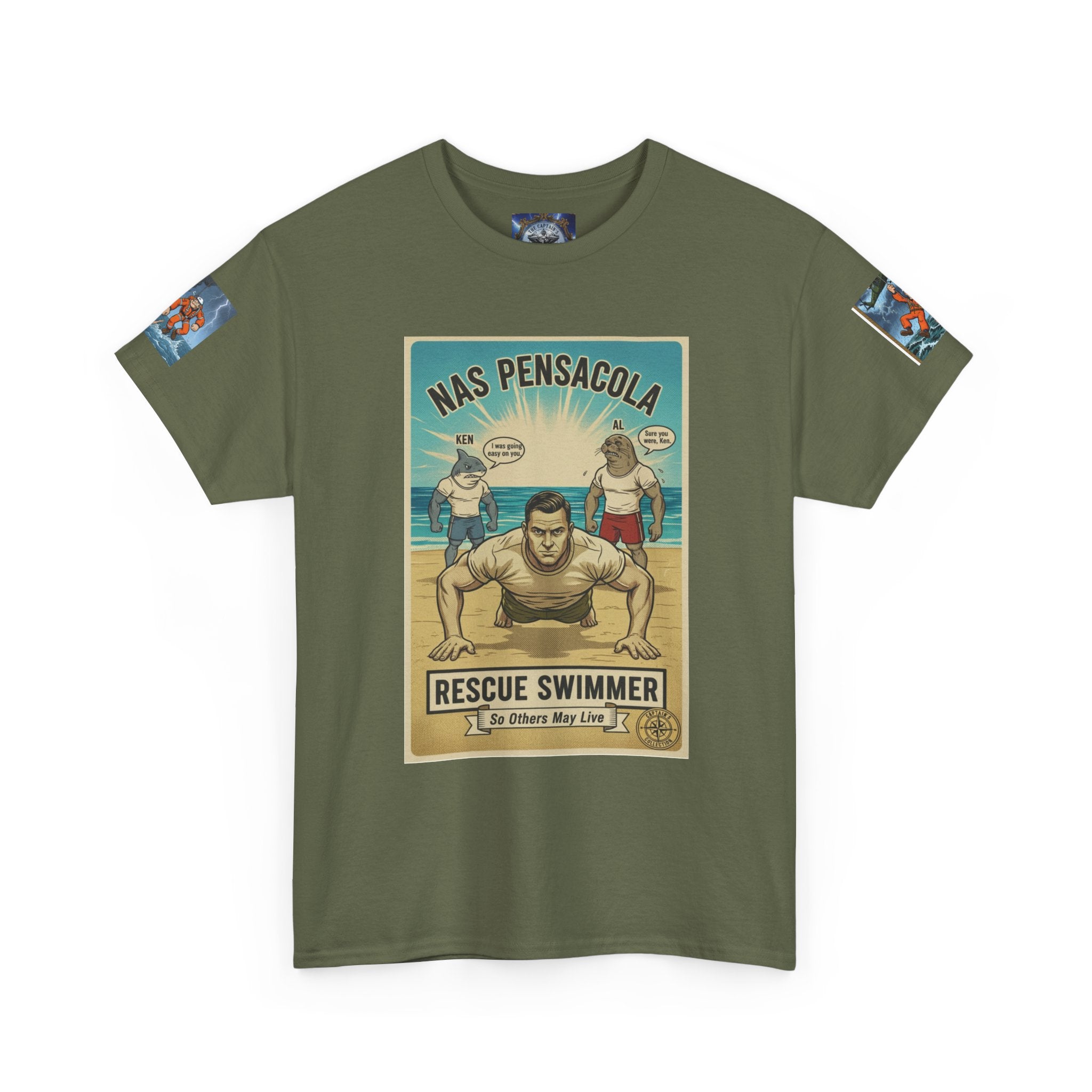 Rescue Swimmer Tee — NAS Pensacola Search & Rescue Helmet Tag T-Shirt