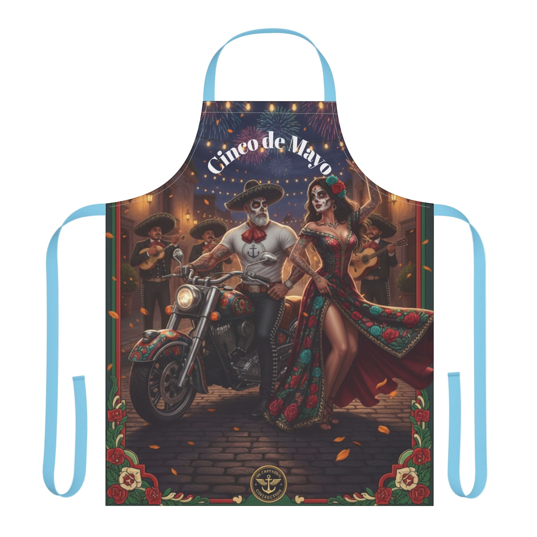 Cinco de Mayo Day of the Dead Motorcycle Apron