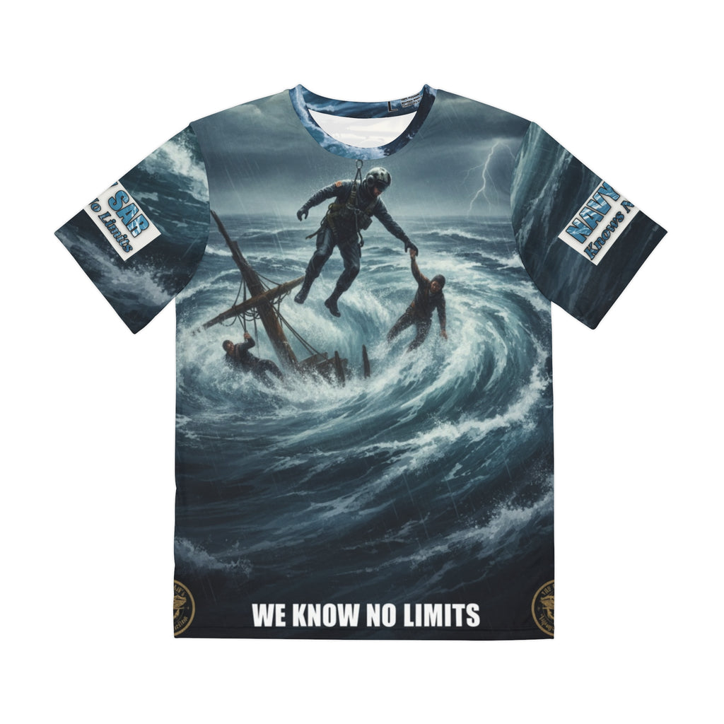 Rescue Swimmer Tee — 'We Know No Limits' All-Over Print