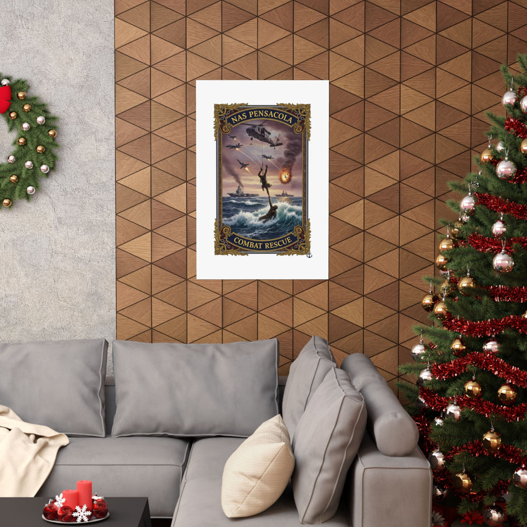 Combat Rescue Poster — NAS Pensacola Military Wall Art