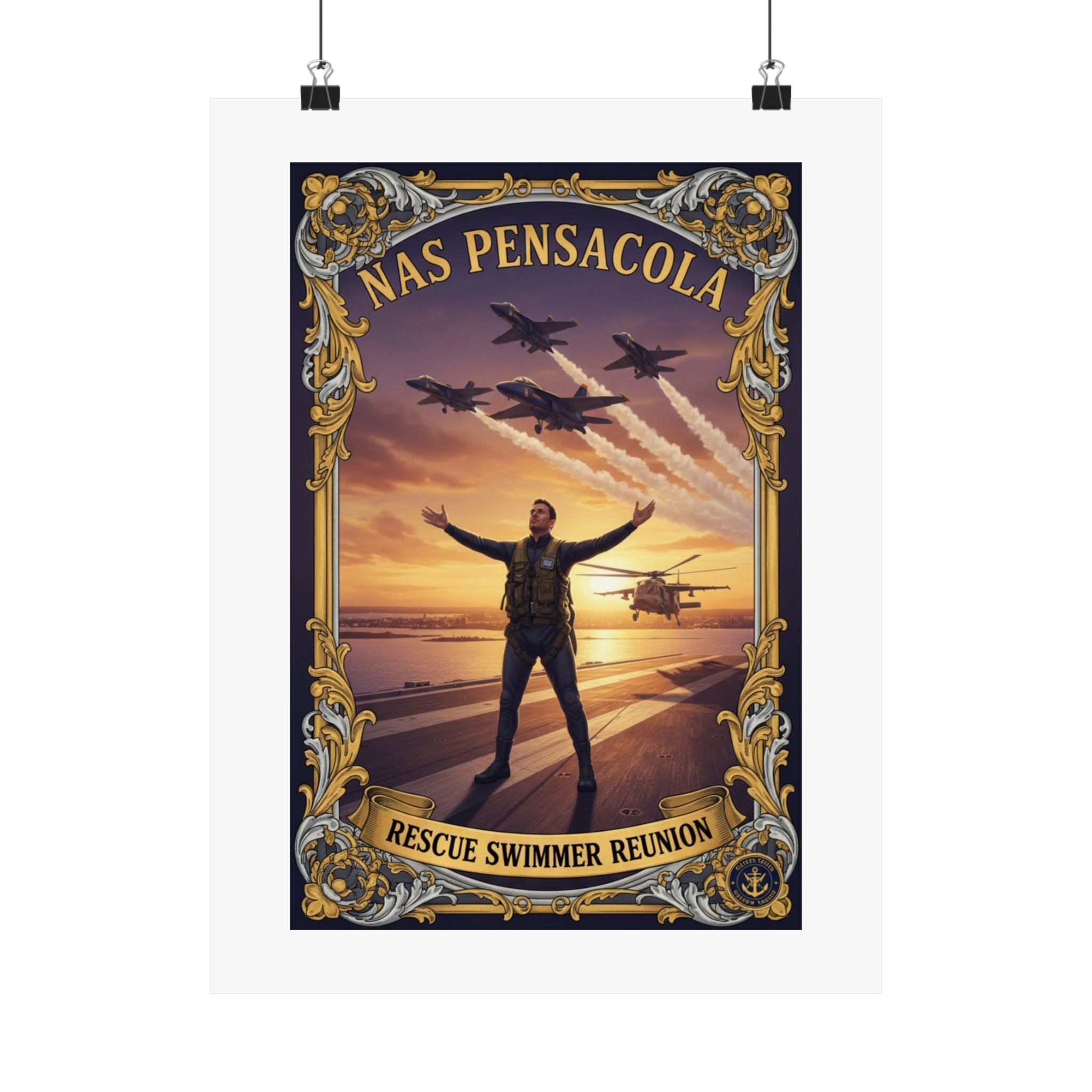 NAS Pensacola Rescue Swimmer Reunion Matte Poster