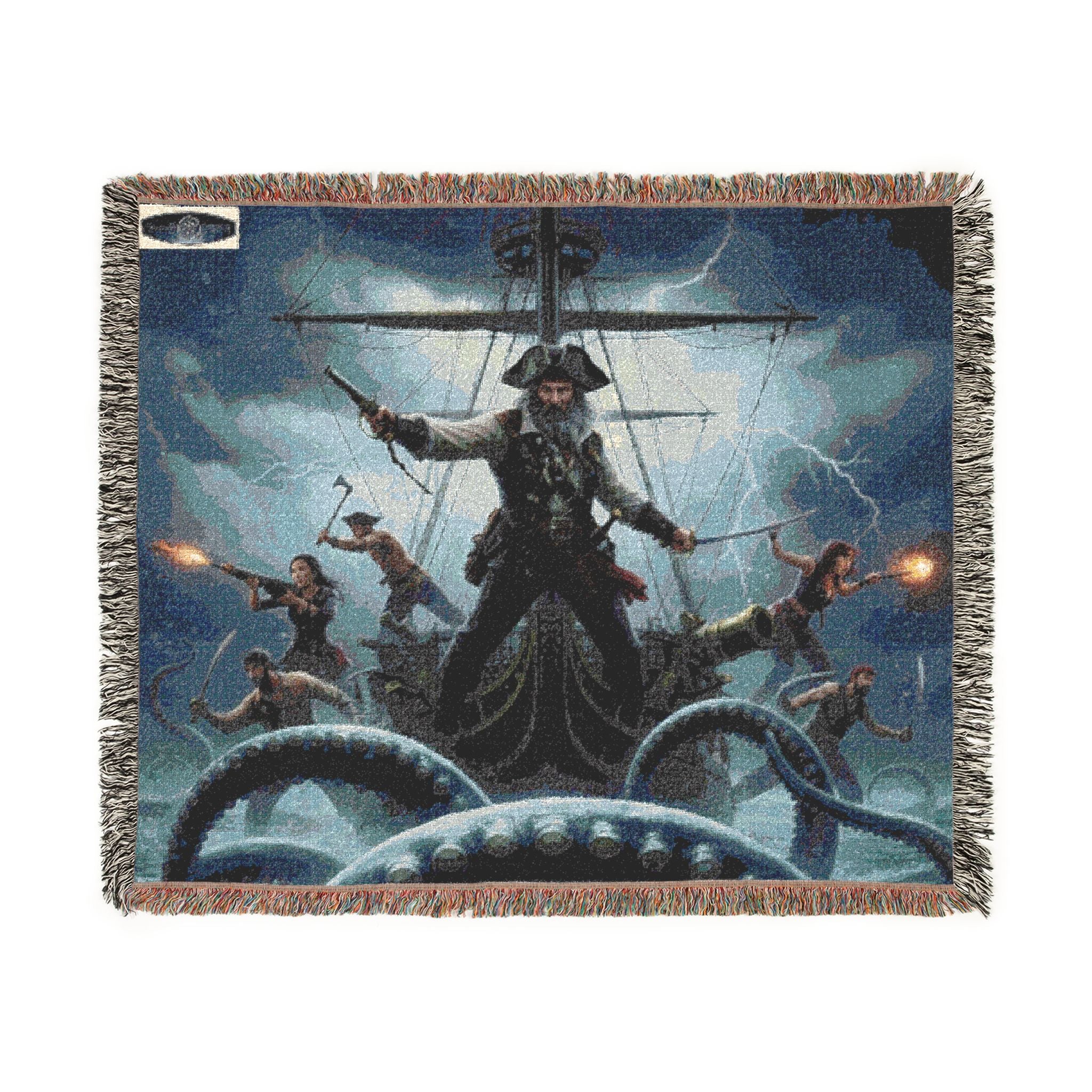 Pirate Captain Woven Blanket — Nautical Adventure Throw for Fans